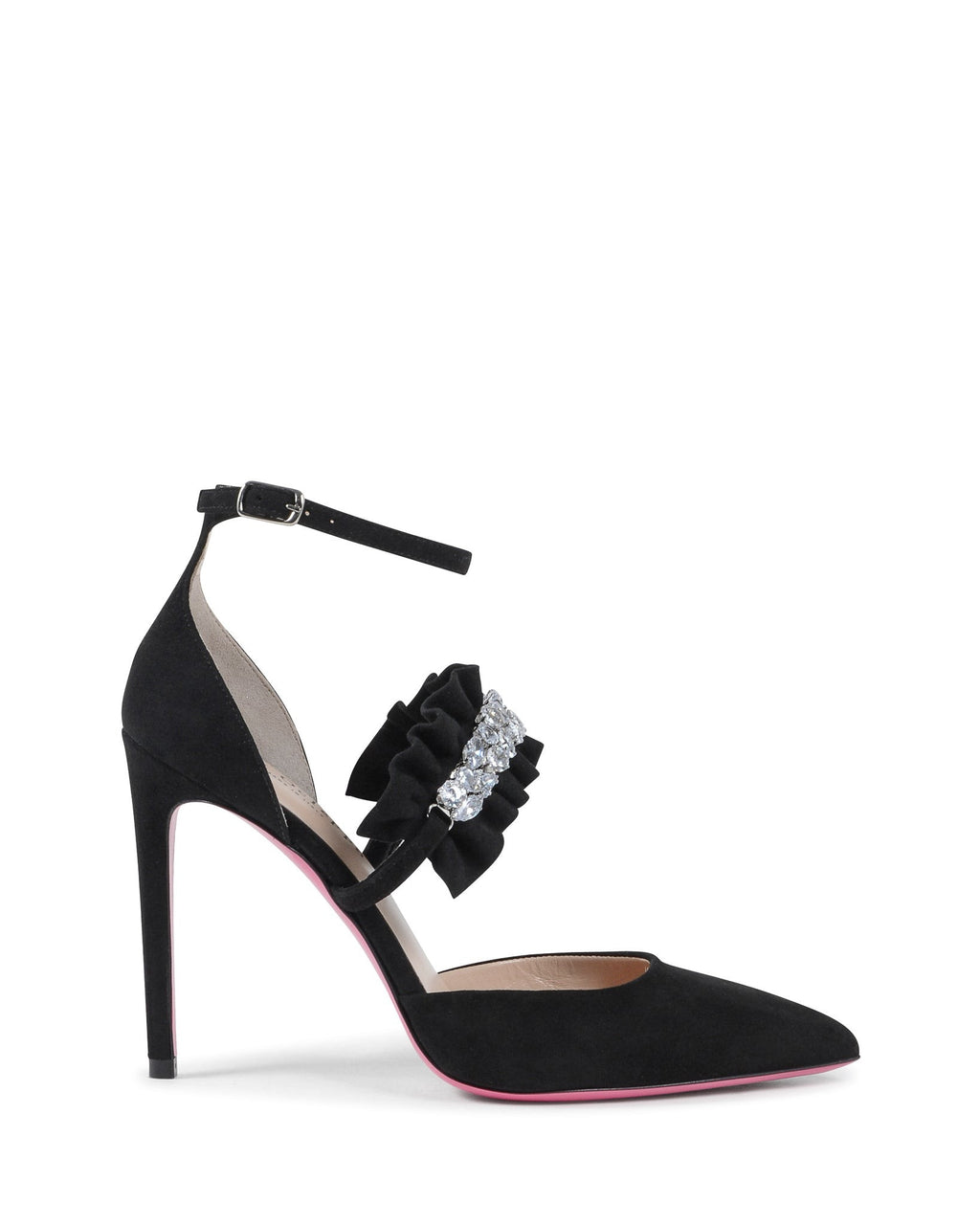 Décolleté Brilliant con cinturino alla caviglia, nere