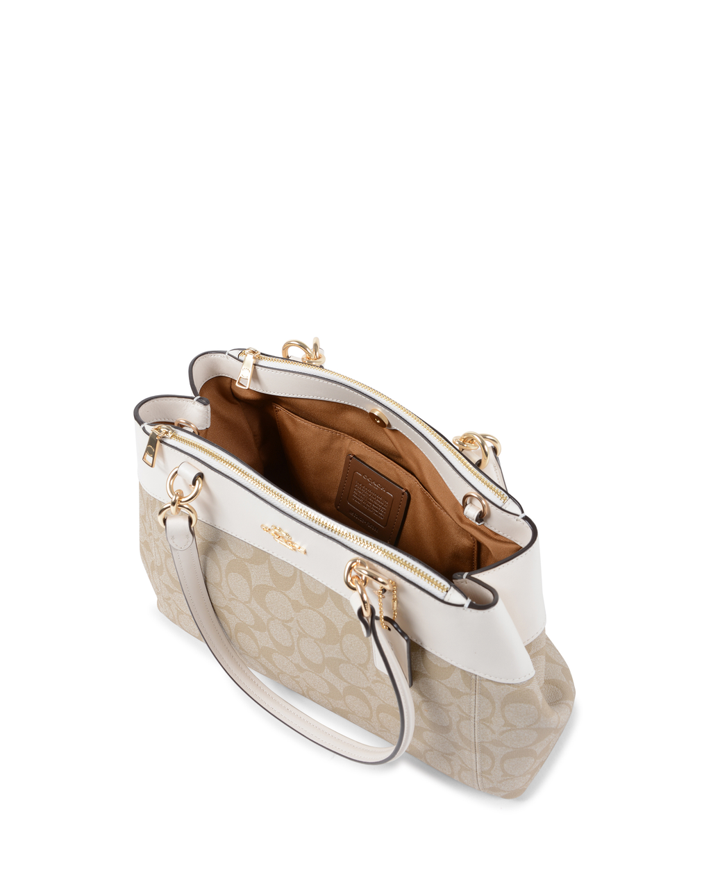 Borsa a mano da donna Coach Beige Bianco F25396 CHALK