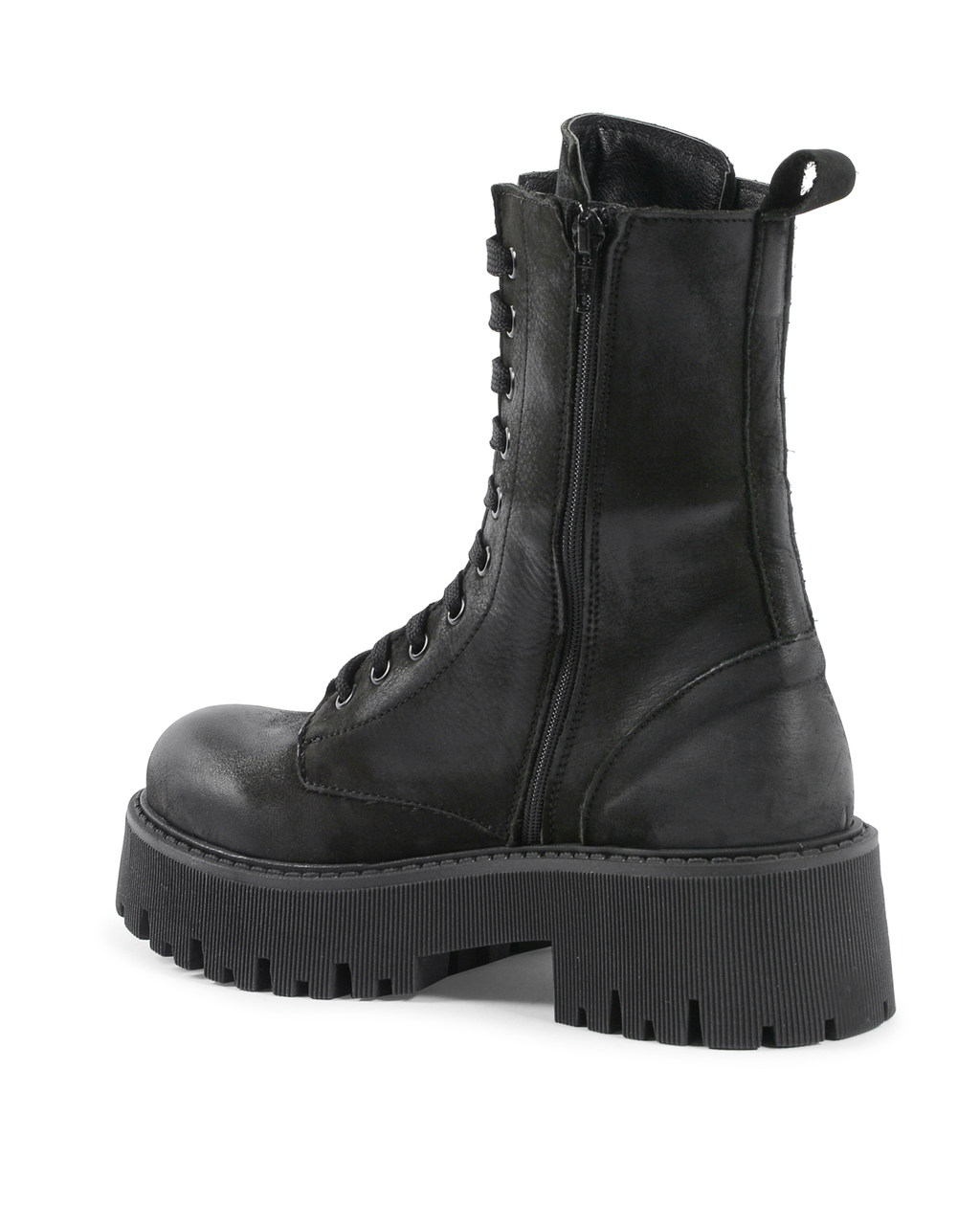 19V69 Italia Womens Short Boot Nero 10-V NABUK NERO