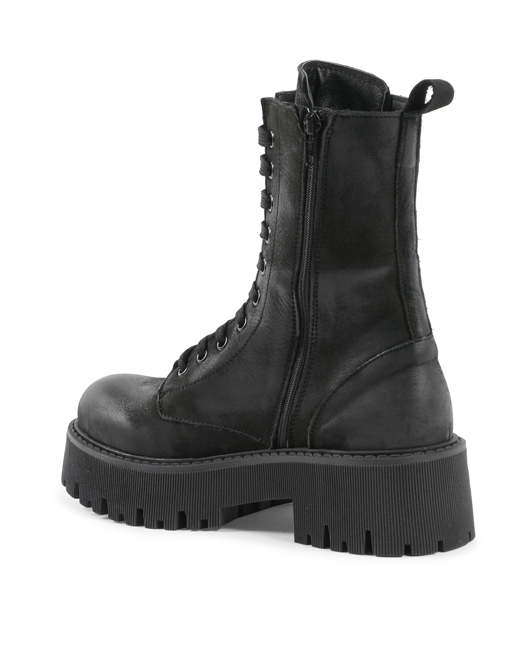 19V69 Italia Womens Short Boot Nero 10-V NABUK NERO
