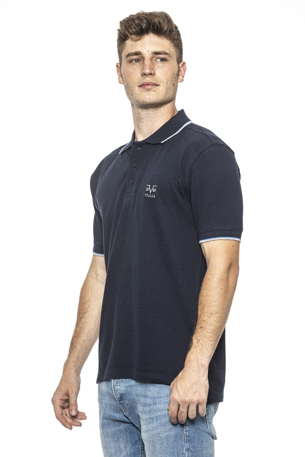 19V69 Italia Polo Uomo Blu COSTINA BLU NAVY