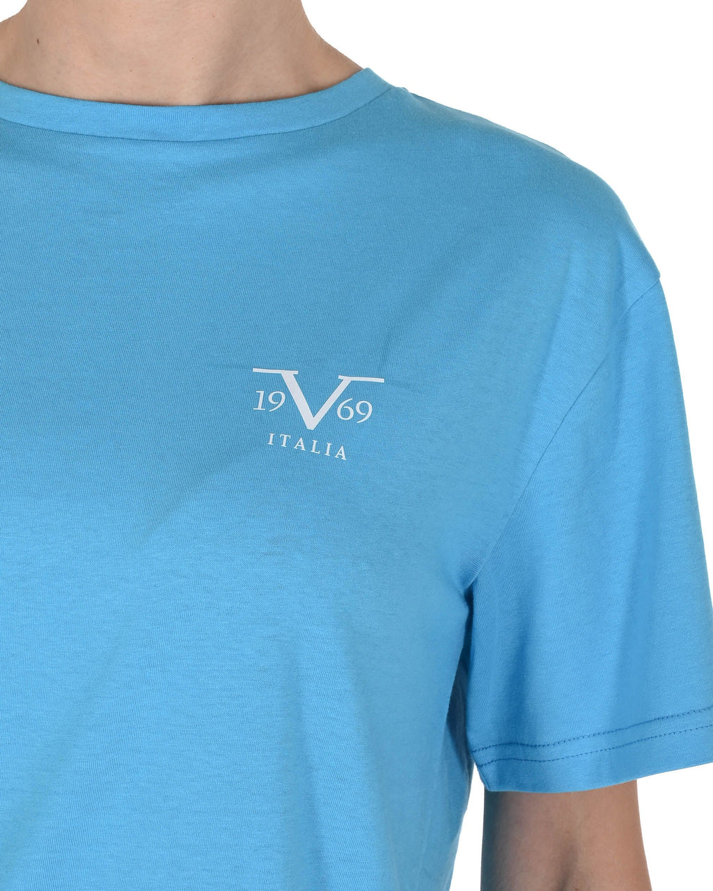 19V69 Italia T-shirt basic da donna VSC1WTS01 AZZURRO