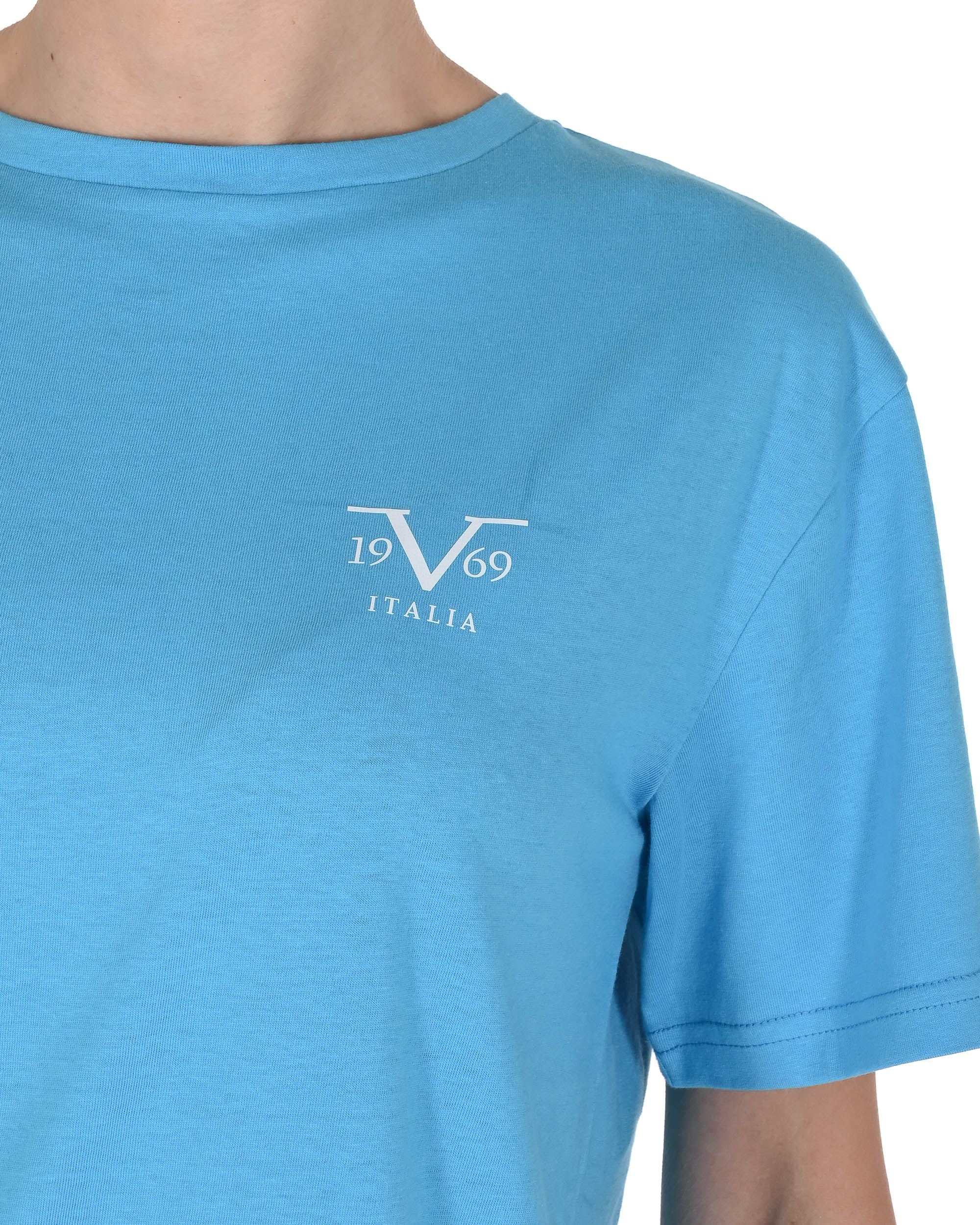 19V69 Italia T-shirt basic da donna VSC1WTS01 AZZURRO
