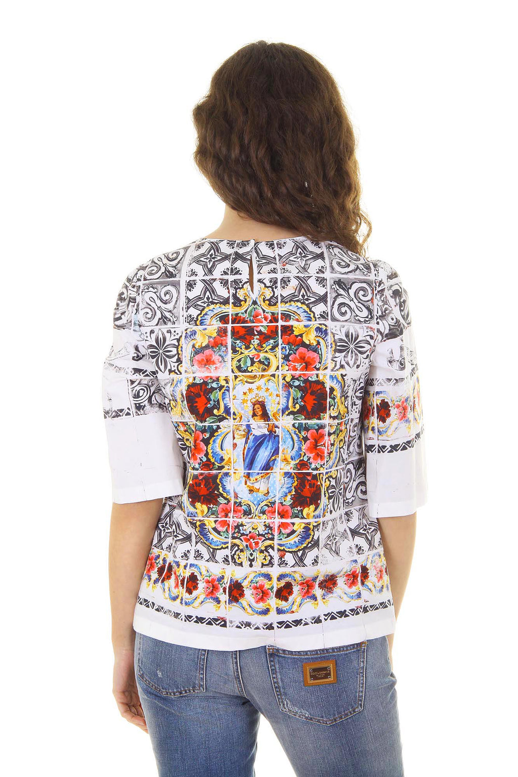 Dolce & Gabbana top da donna a manica corta F7Q09T FP5KC X0800