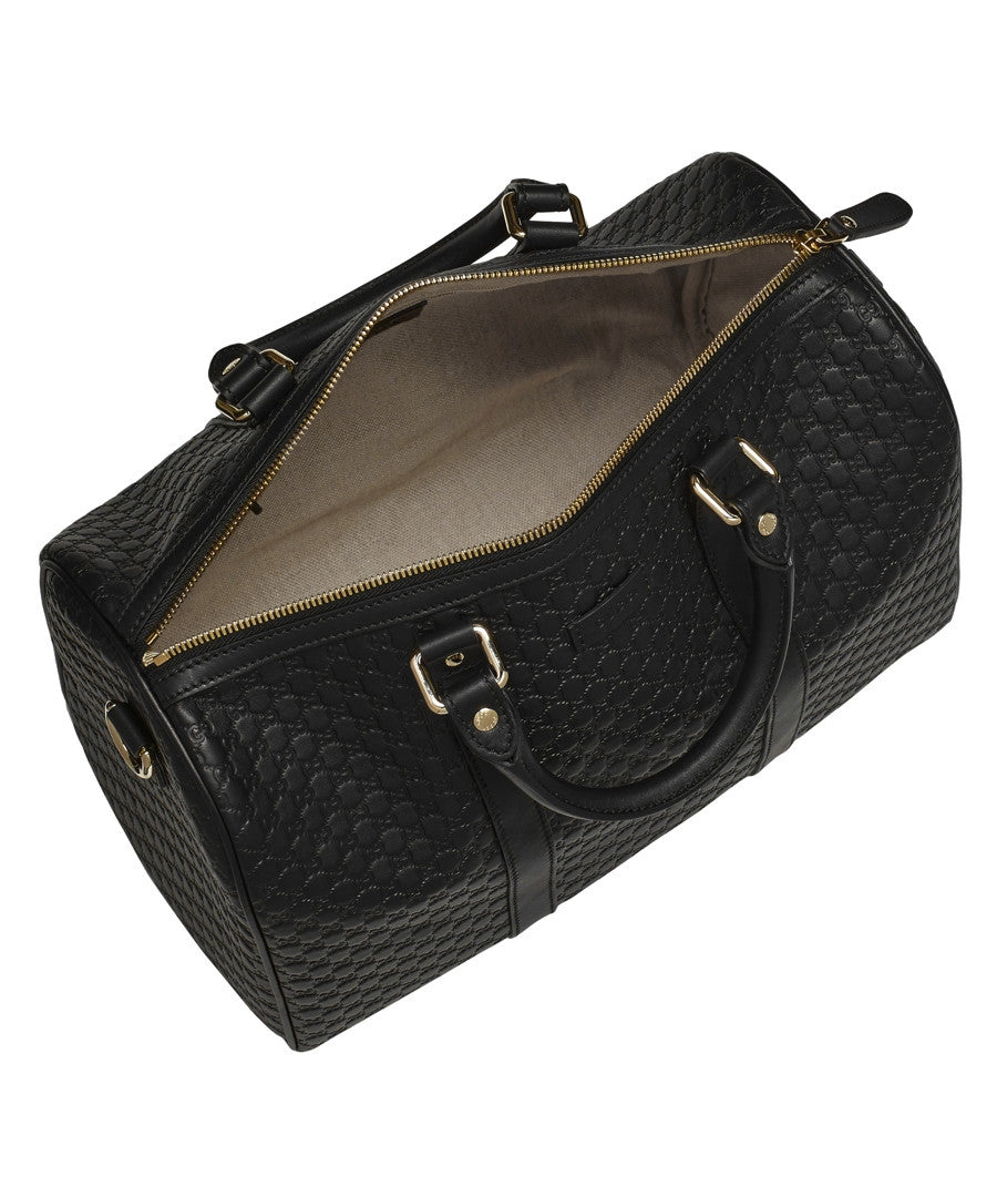 Borsa bauletto Gucci Guccissima in pelle nera