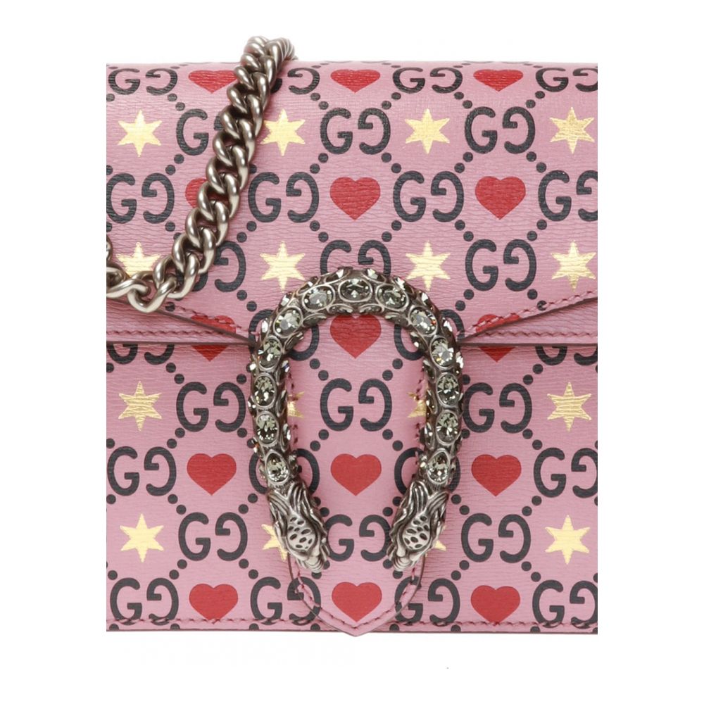 Borsa a tracolla Gucci GG Leather Dionysus rosa