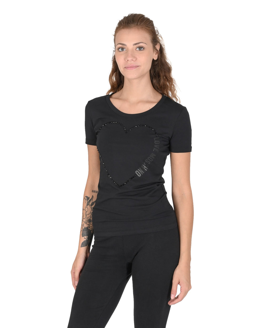 T-shirt da donna Love Moschino W 4 H19 09 E 2264 C74 NERO