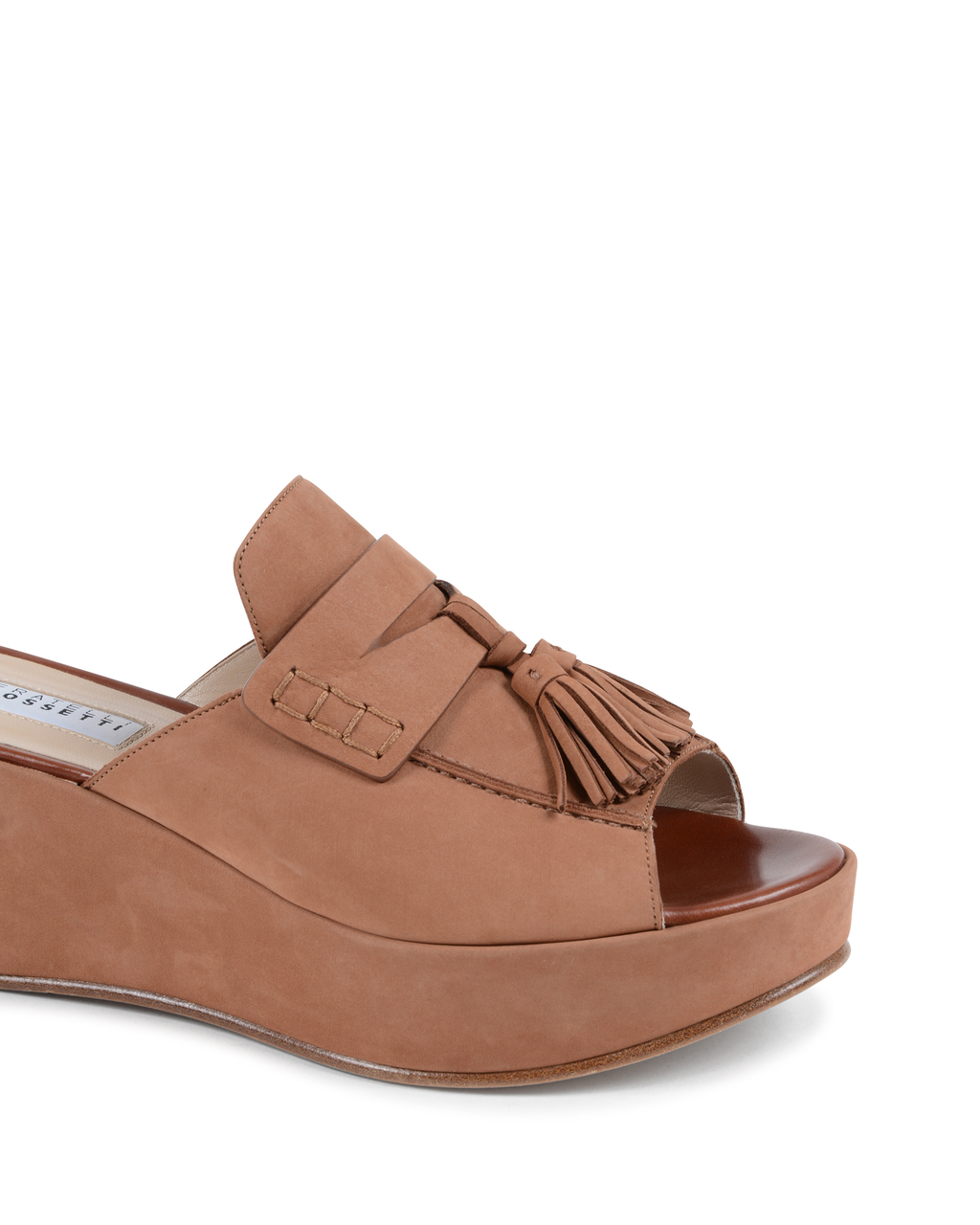 Fratelli Rossetti Sandalo Con Zeppa Donna Marrone Chiaro 66215 NABUK BRIGHT MANDORL