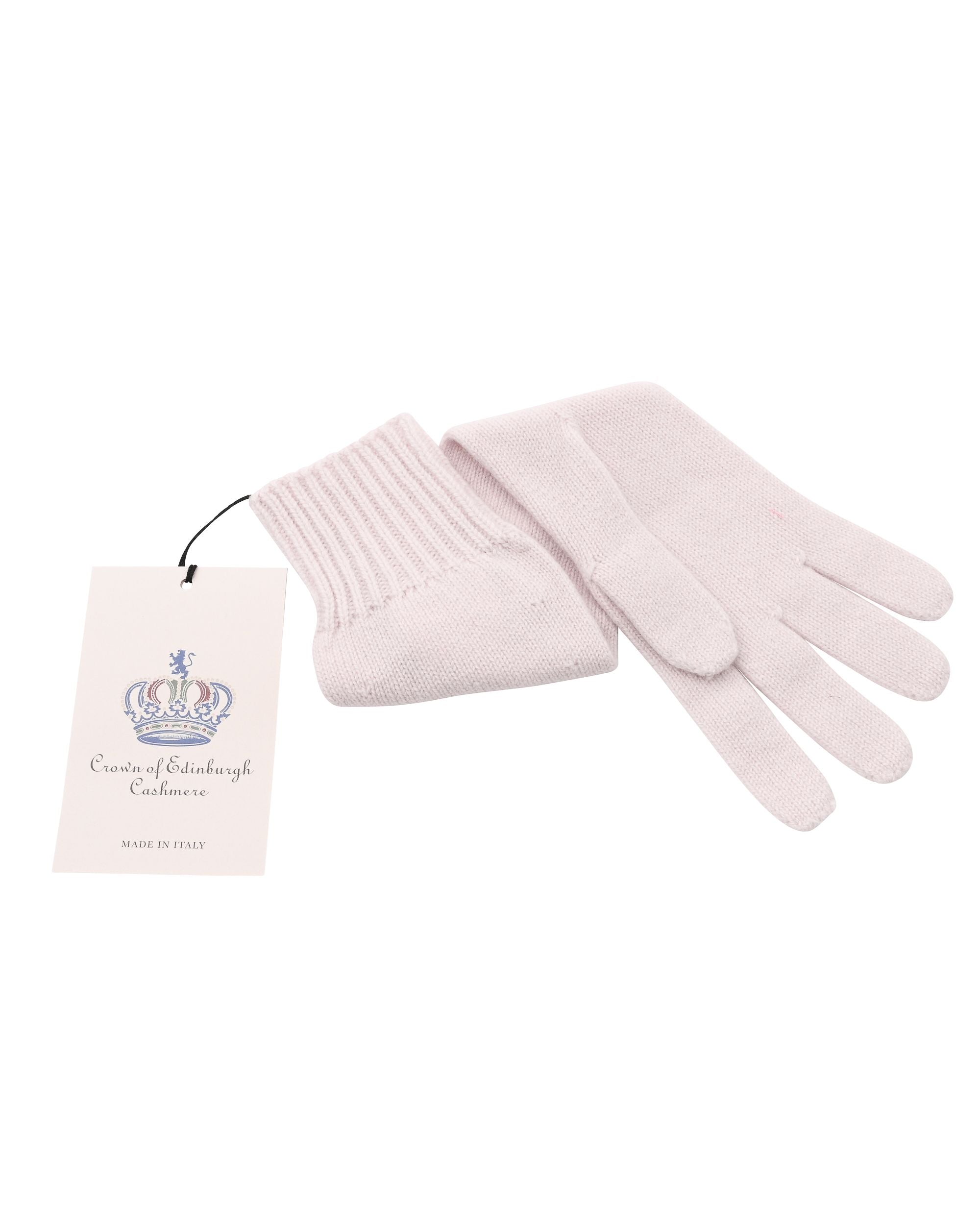 Guanti lunghi da donna in cashmere Crown of Edinburgh COE 002 BLUSH