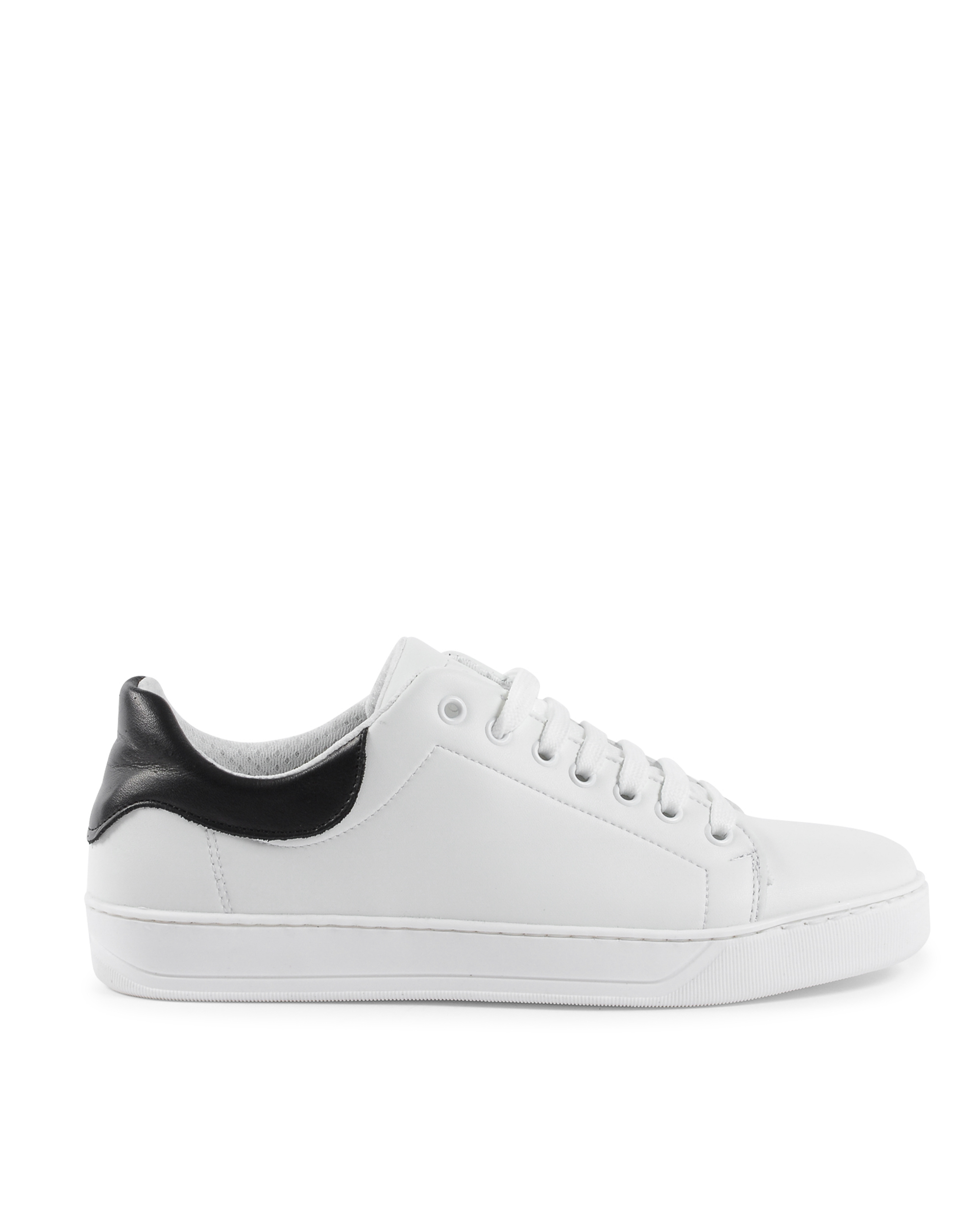 Sneaker Uomo 19V69 Italia Bianco Nero 2120 PELLE BIANCO PELLE NERO