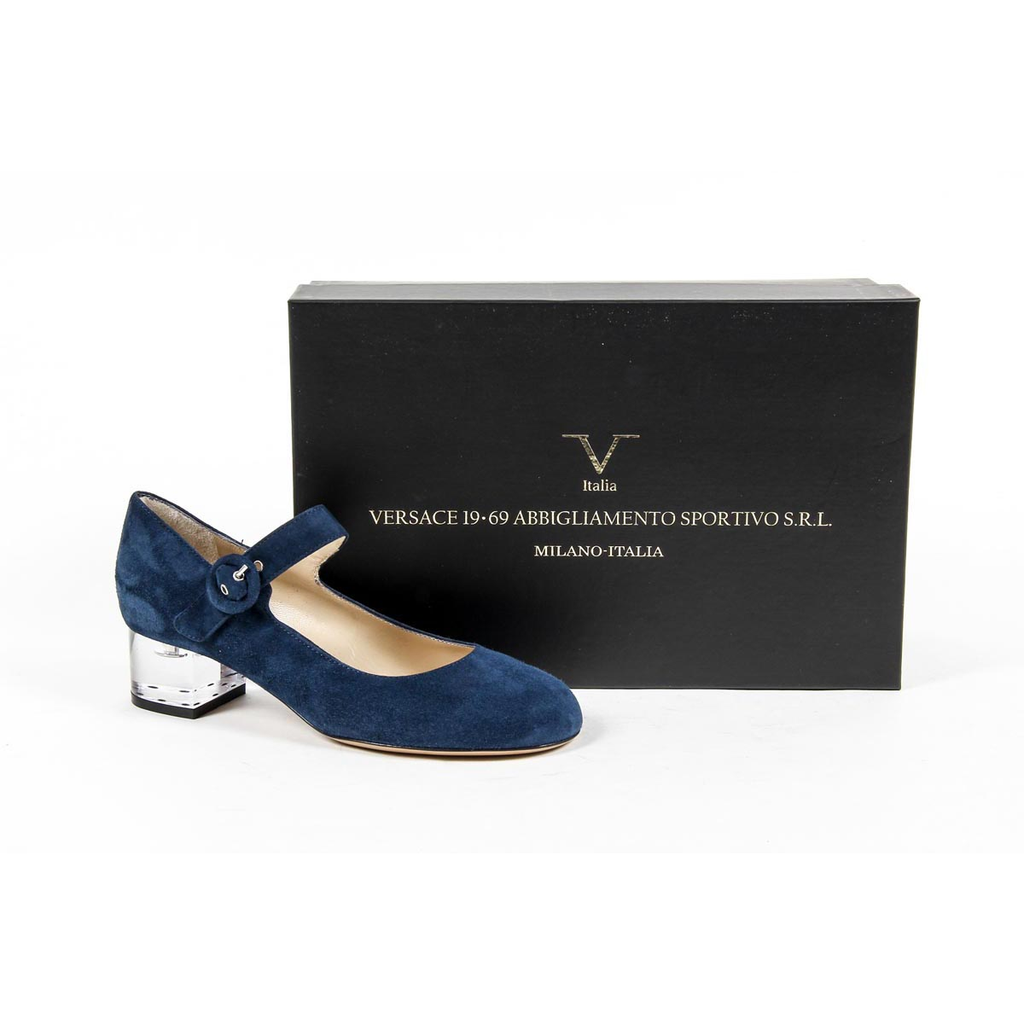 V 1969 Italia Womens Mary Jane Pump 312132 CAMOSCIO BLEU