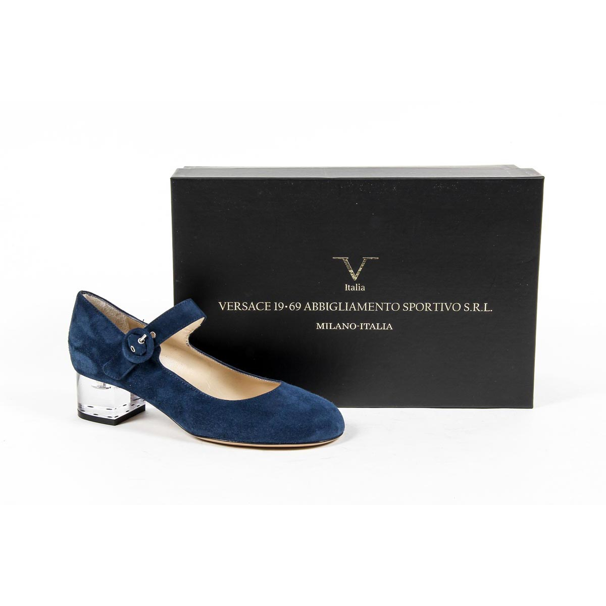 V 1969 Italia Womens Mary Jane Pump 312132 CAMOSCIO BLEU