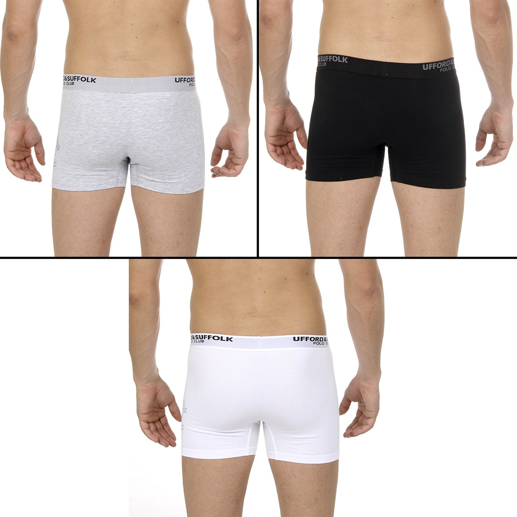 Boxer da uomo Ufford & Suffolk Polo Club, confezione da tre, colore: US200