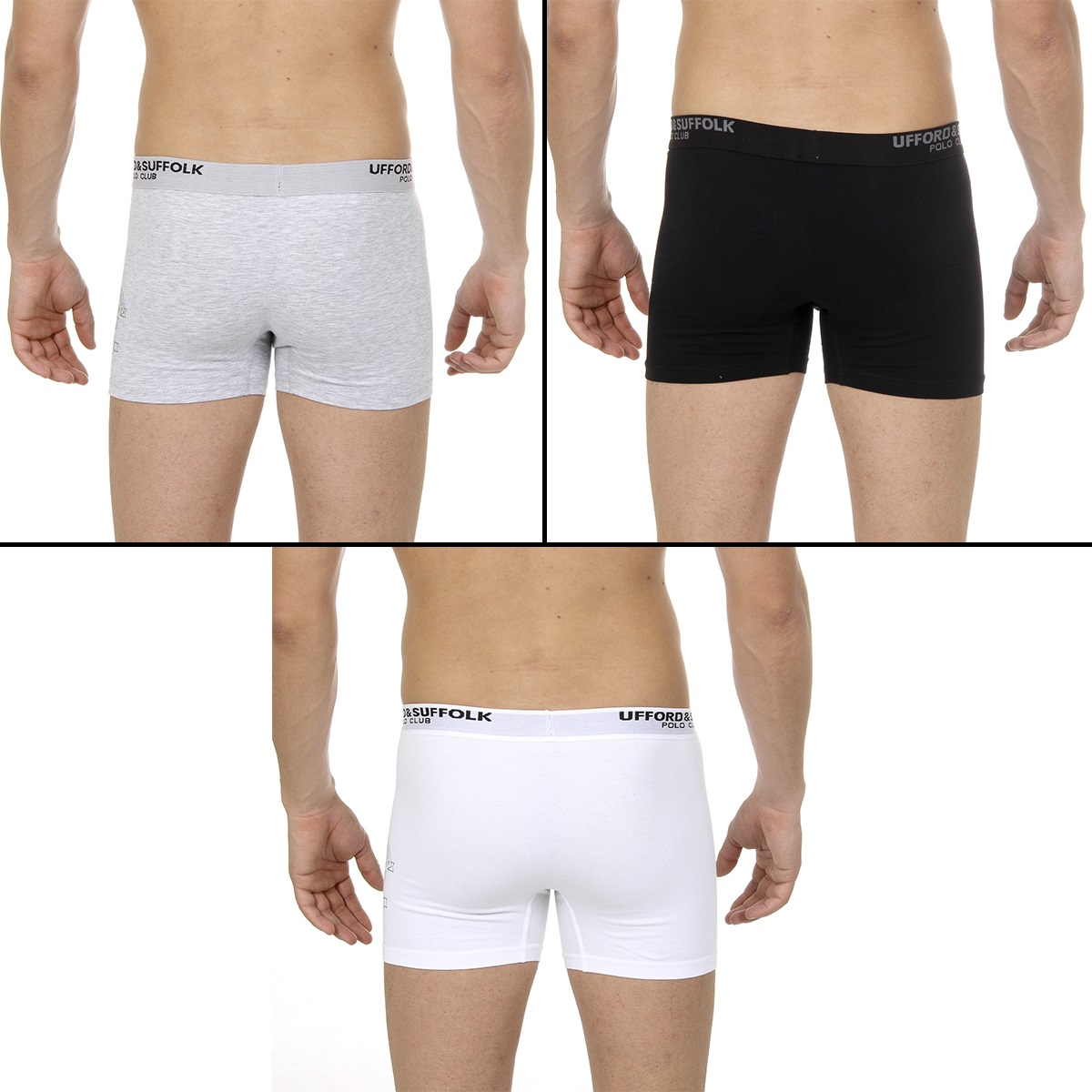 Boxer da uomo Ufford & Suffolk Polo Club, confezione da tre, colore: US200