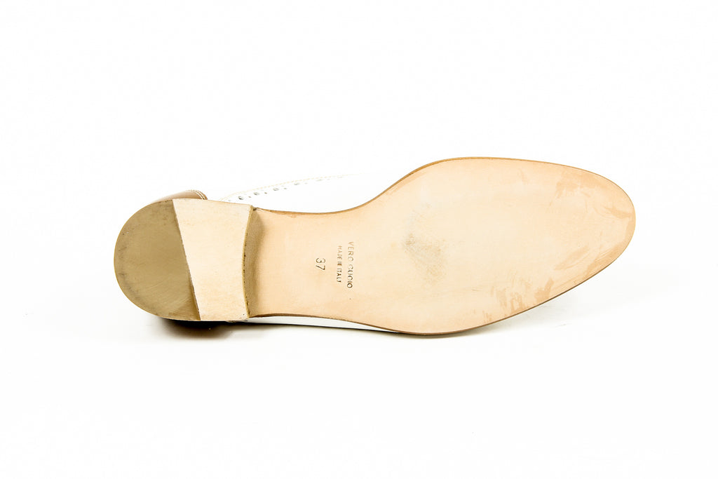 Kiton Donna Brogue D35803 VINAP CASTANO PRESTIGE BIANCO
