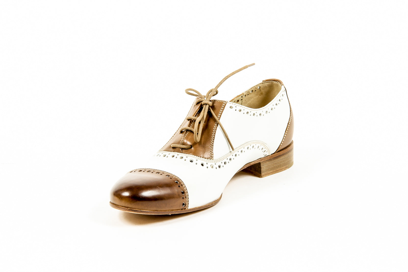 Kiton Donna Brogue D35803 VINAP CASTANO PRESTIGE BIANCO
