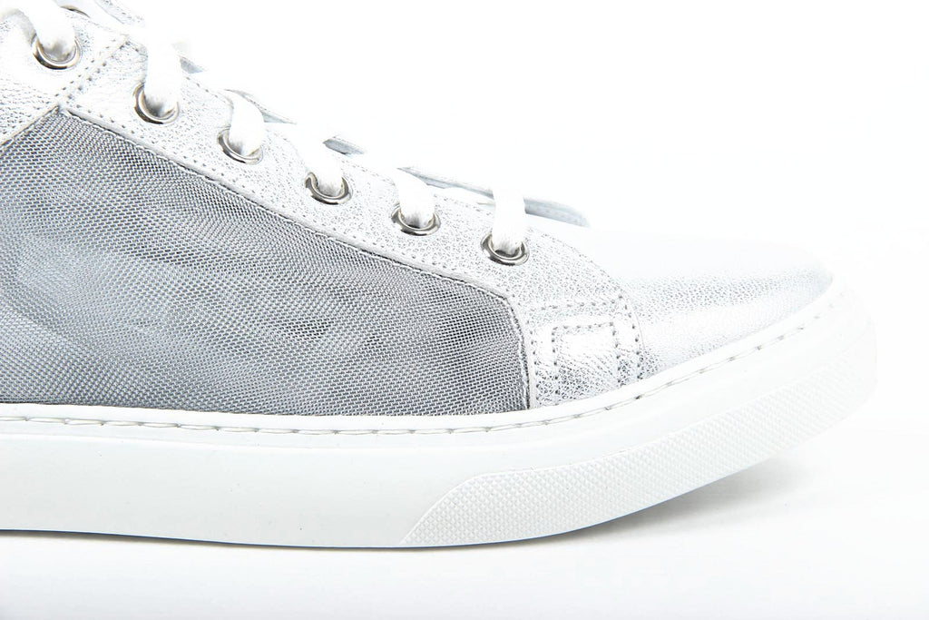 V 1969 Italia Sneakers da donna B2198 LUMIER SILVER TULLE ARG. 501