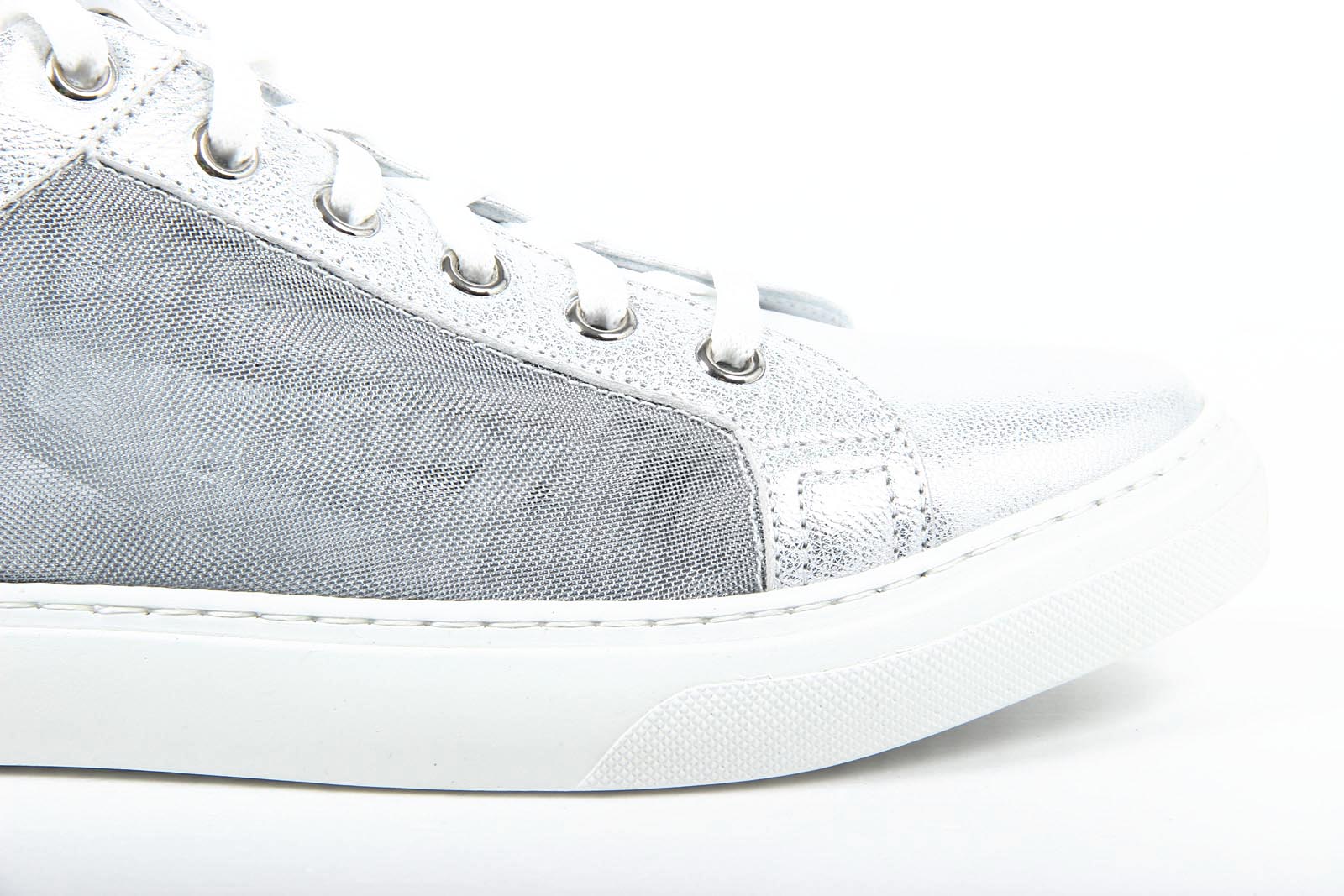 V 1969 Italia Sneakers da donna B2198 LUMIER SILVER TULLE ARG. 501