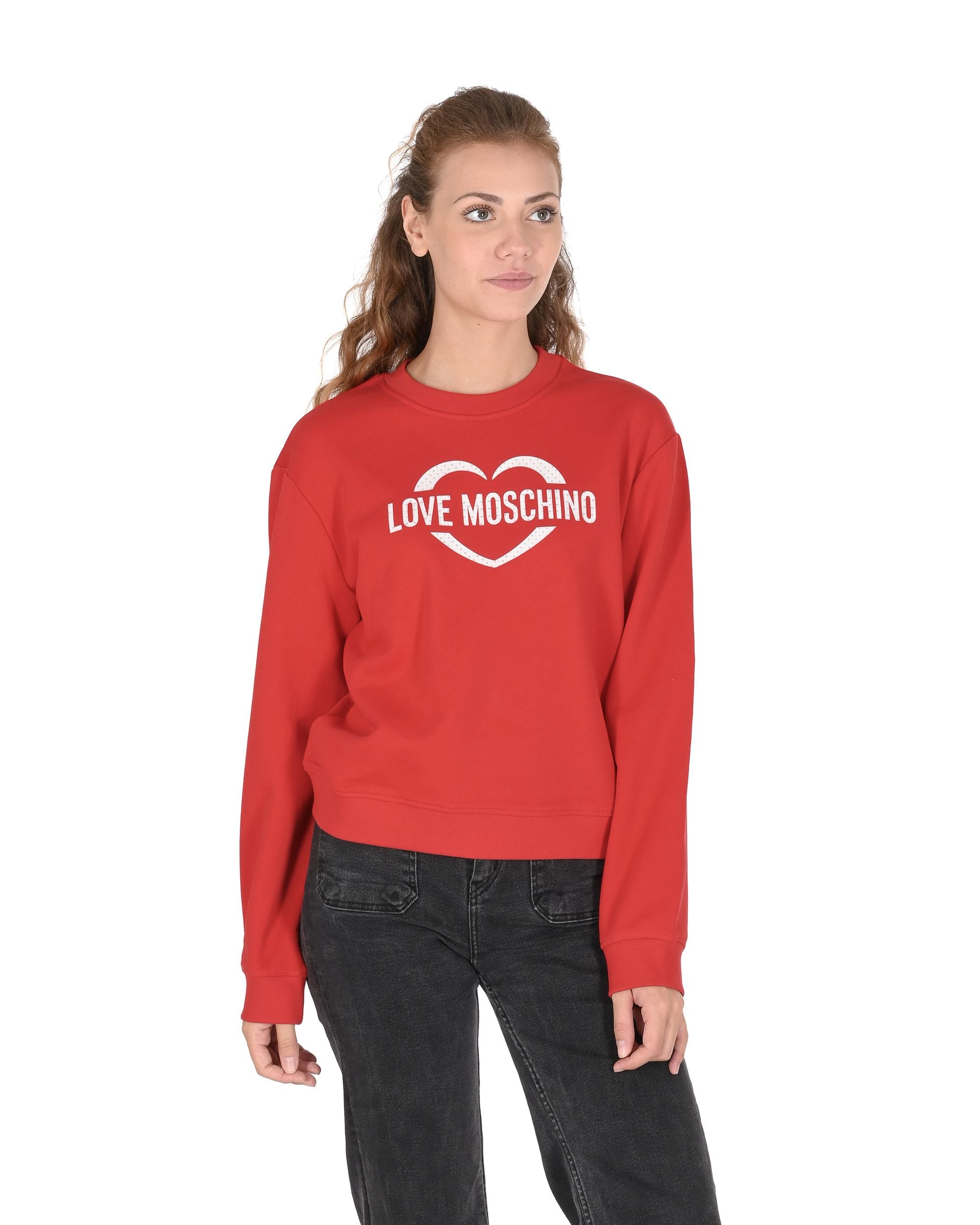 Felpa da donna Love Moschino W 6 306 55 M 4055 O97 ROSSO