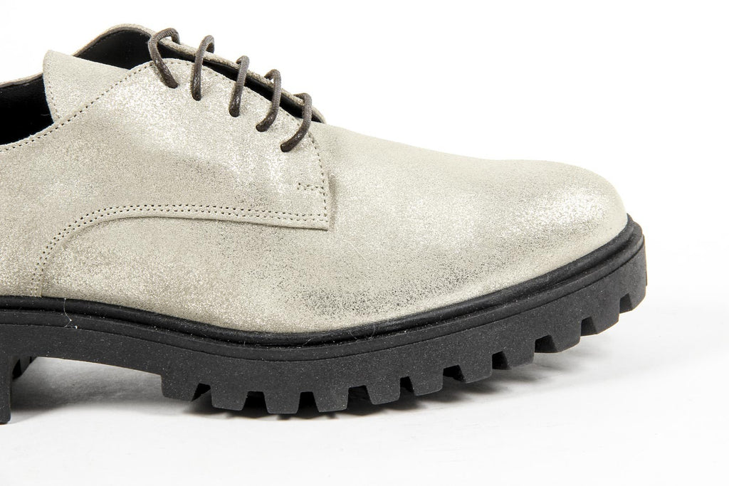 Scarpa stringata da donna V 1969 Italia C01 LAMINATO ARGENTO