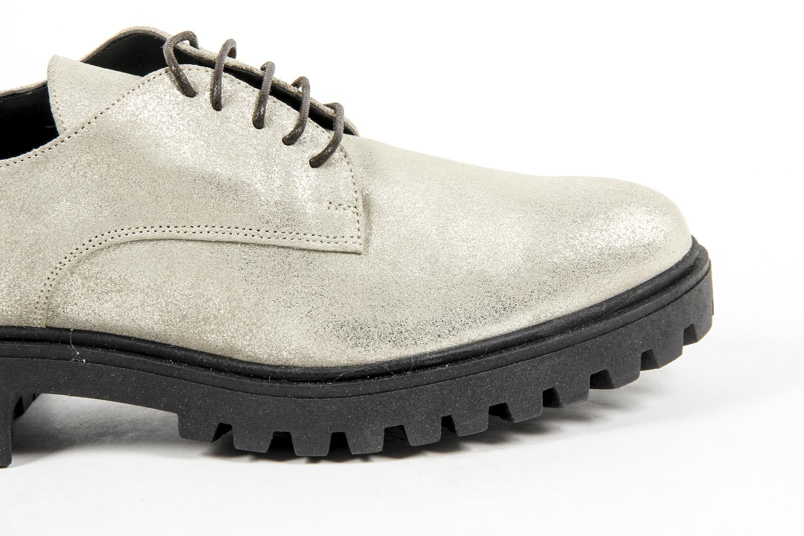 Scarpa stringata da donna V 1969 Italia C01 LAMINATO ARGENTO