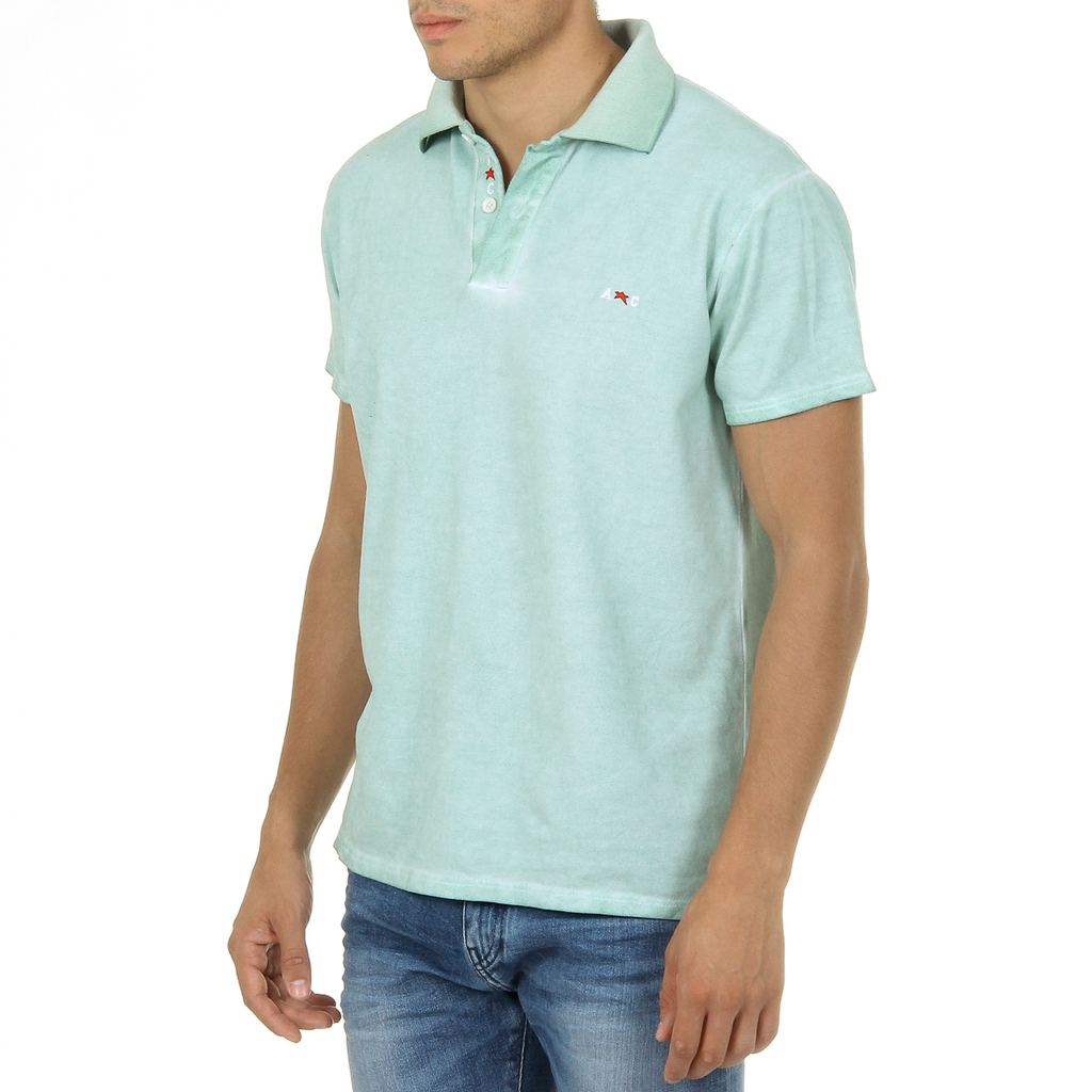 Andrew Charles Polo da uomo a maniche corte verde SIMBA