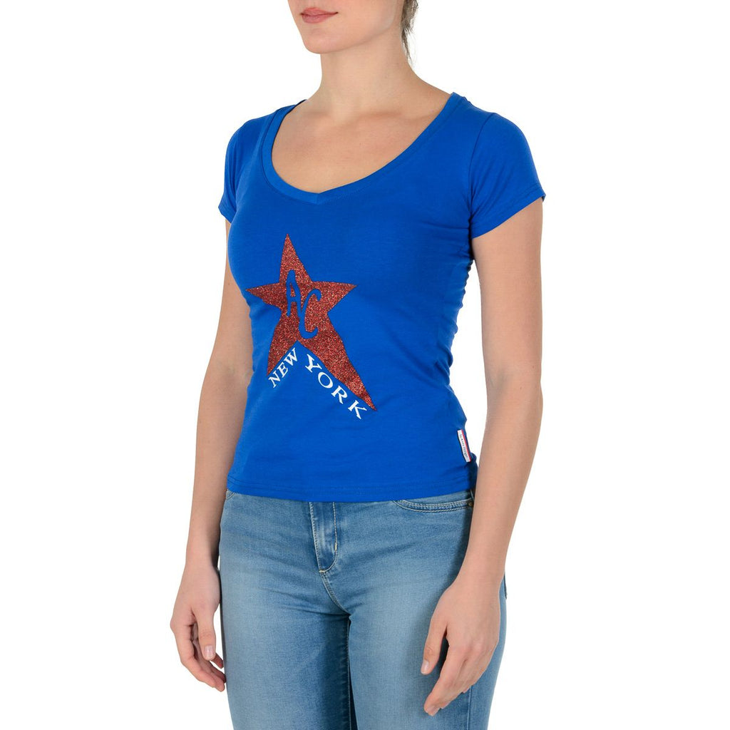 Andrew Charles By Andy Hilfiger T-shirt da donna TS550 03 1002 TAPIWA BLUE S8