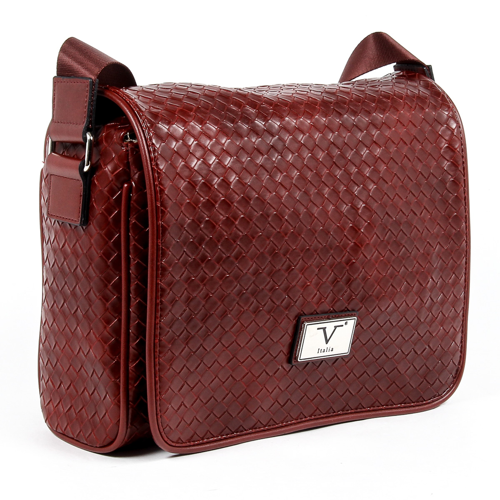 V 1969 Italia Borsa da uomo rosso scuro LEROY