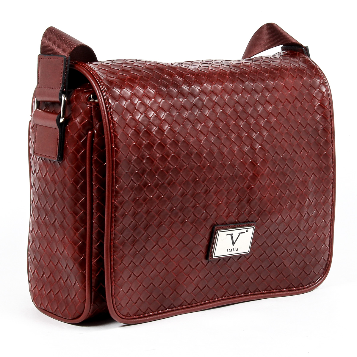 V 1969 Italia Borsa da uomo rosso scuro LEROY