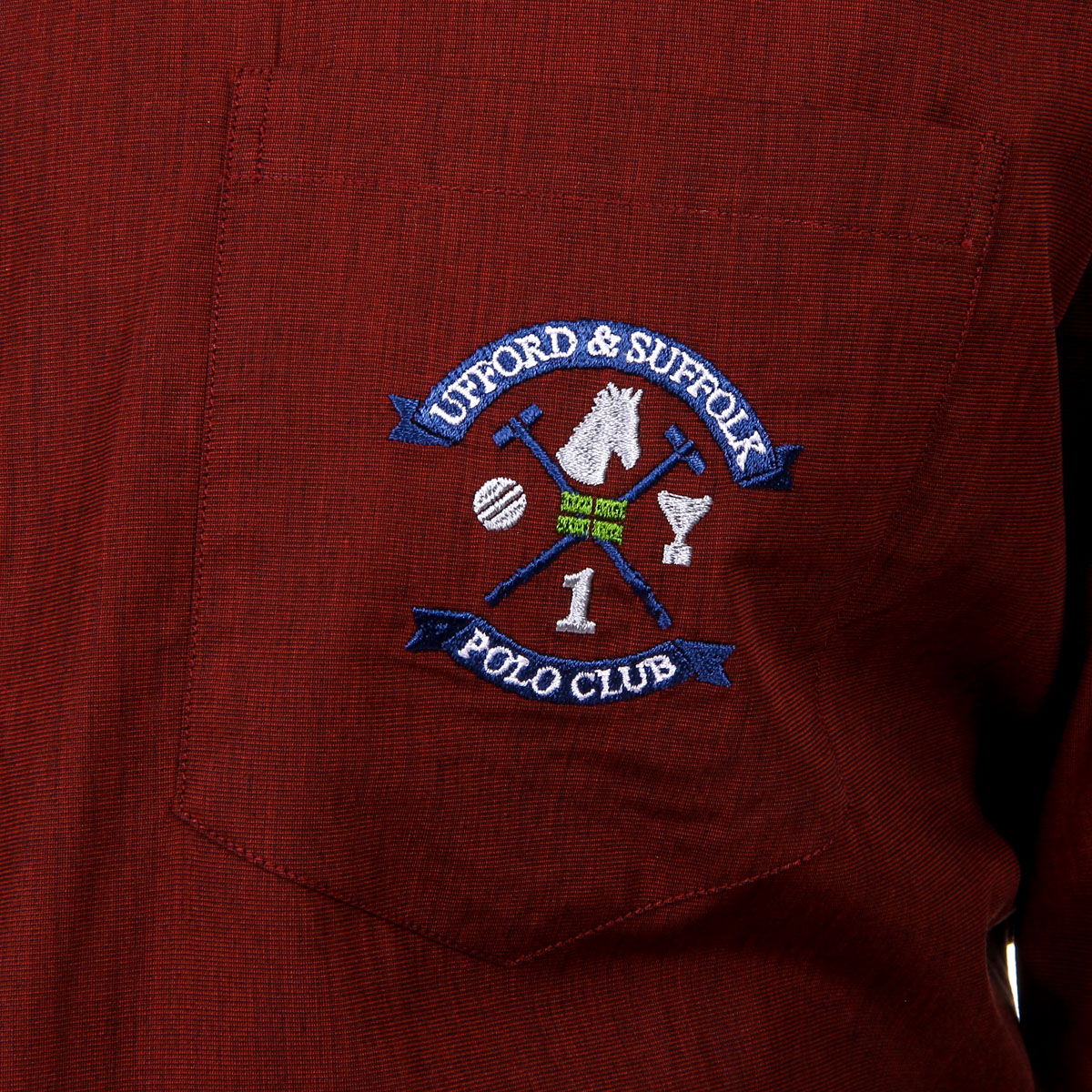 Camicia da uomo Ufford & Suffolk Polo Club USC02 B3 BORDEAUX