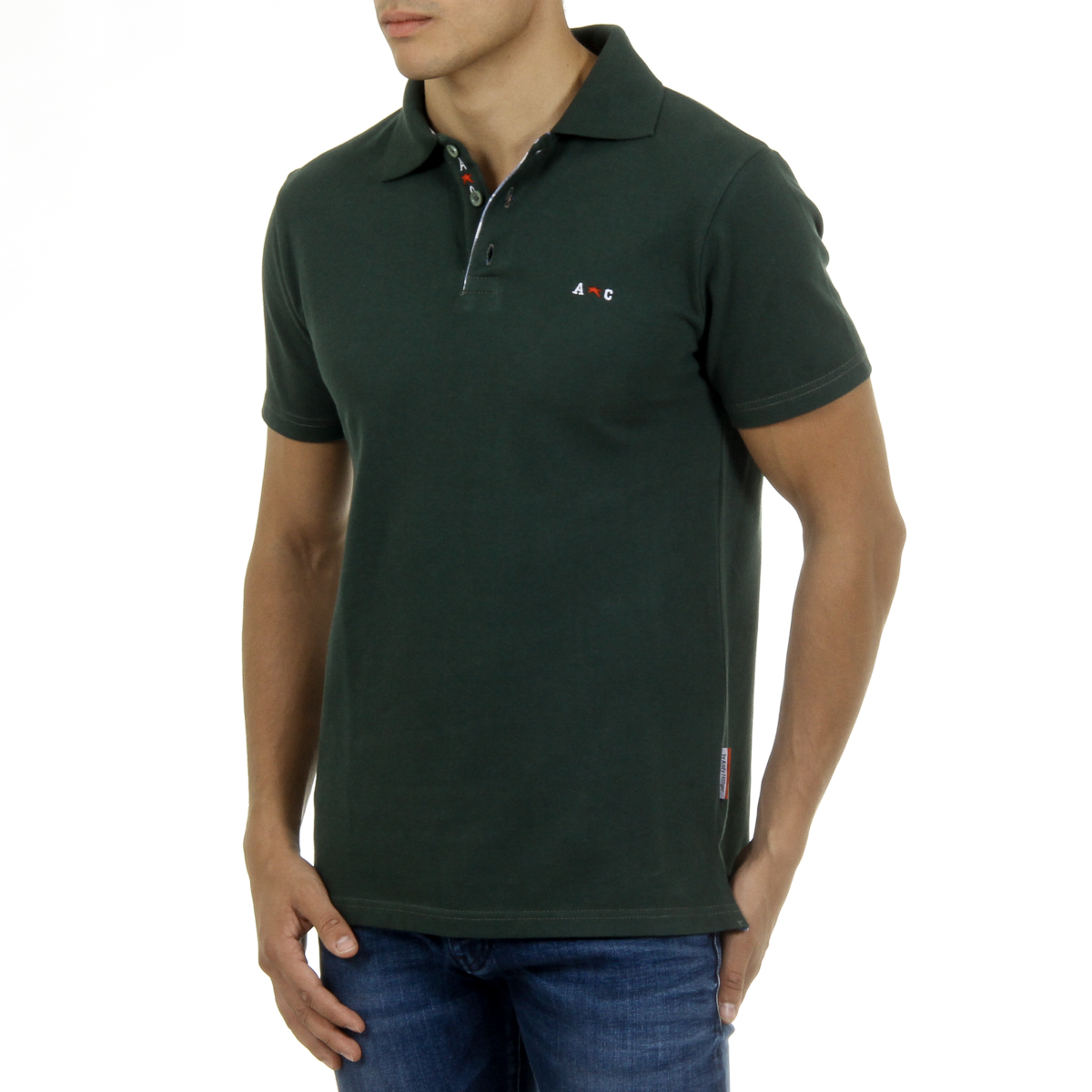 Andrew Charles Polo da uomo a maniche corte verde SEMELO