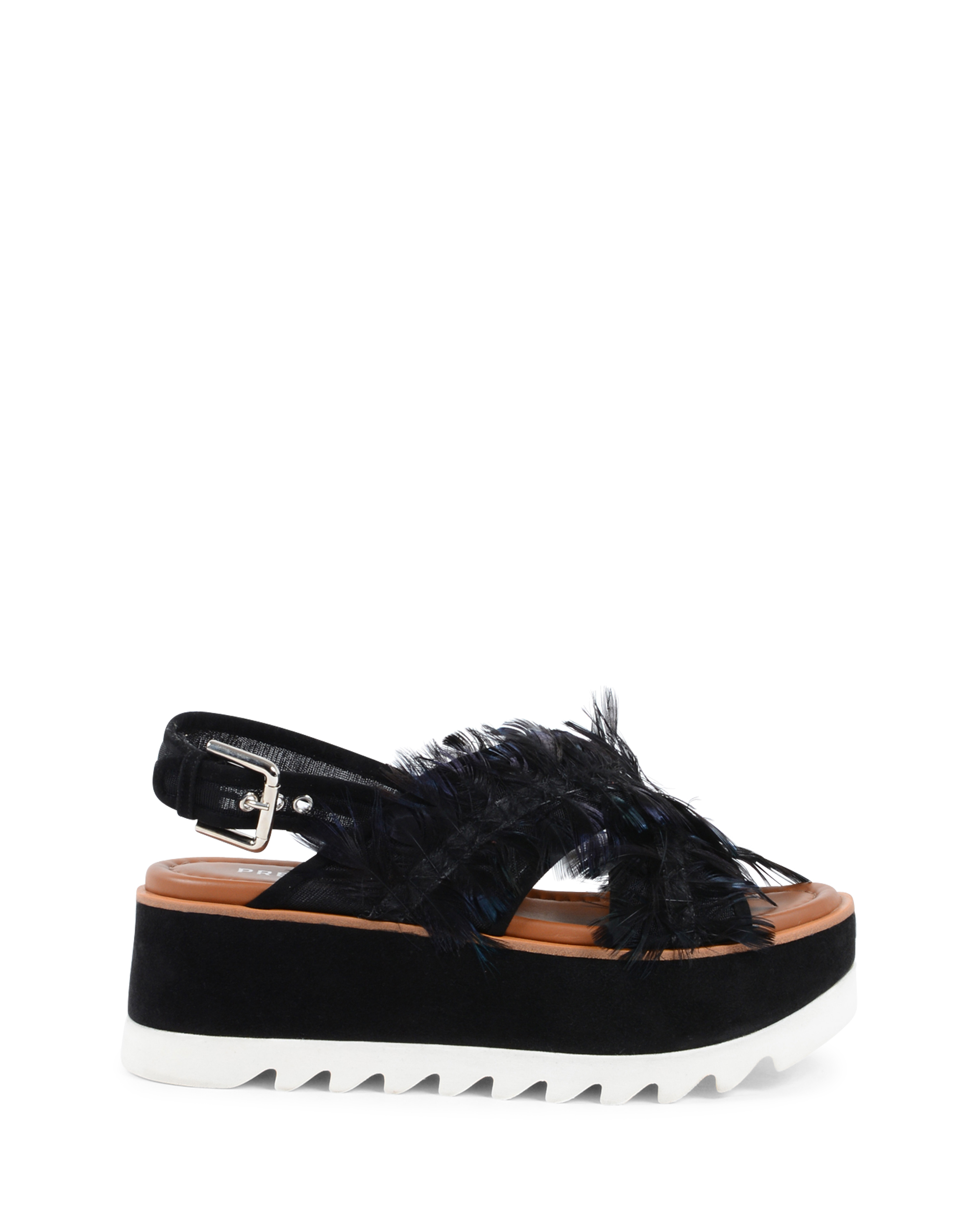 Sandalo con plateau da donna Premiata nero M4729 EGITTO NERO