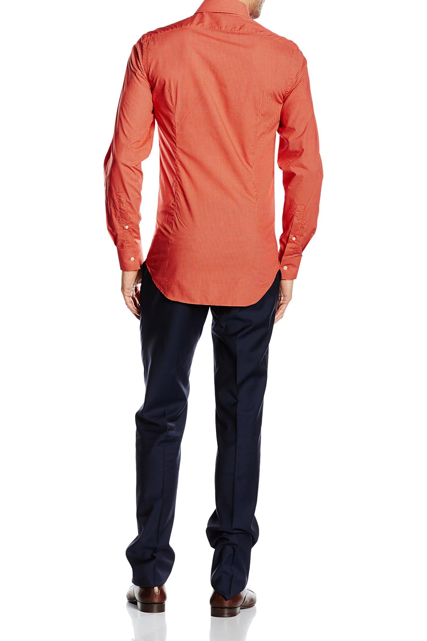 Camicia da uomo slim fit con bottoni e collo alto V 1969 Italia SBD63
