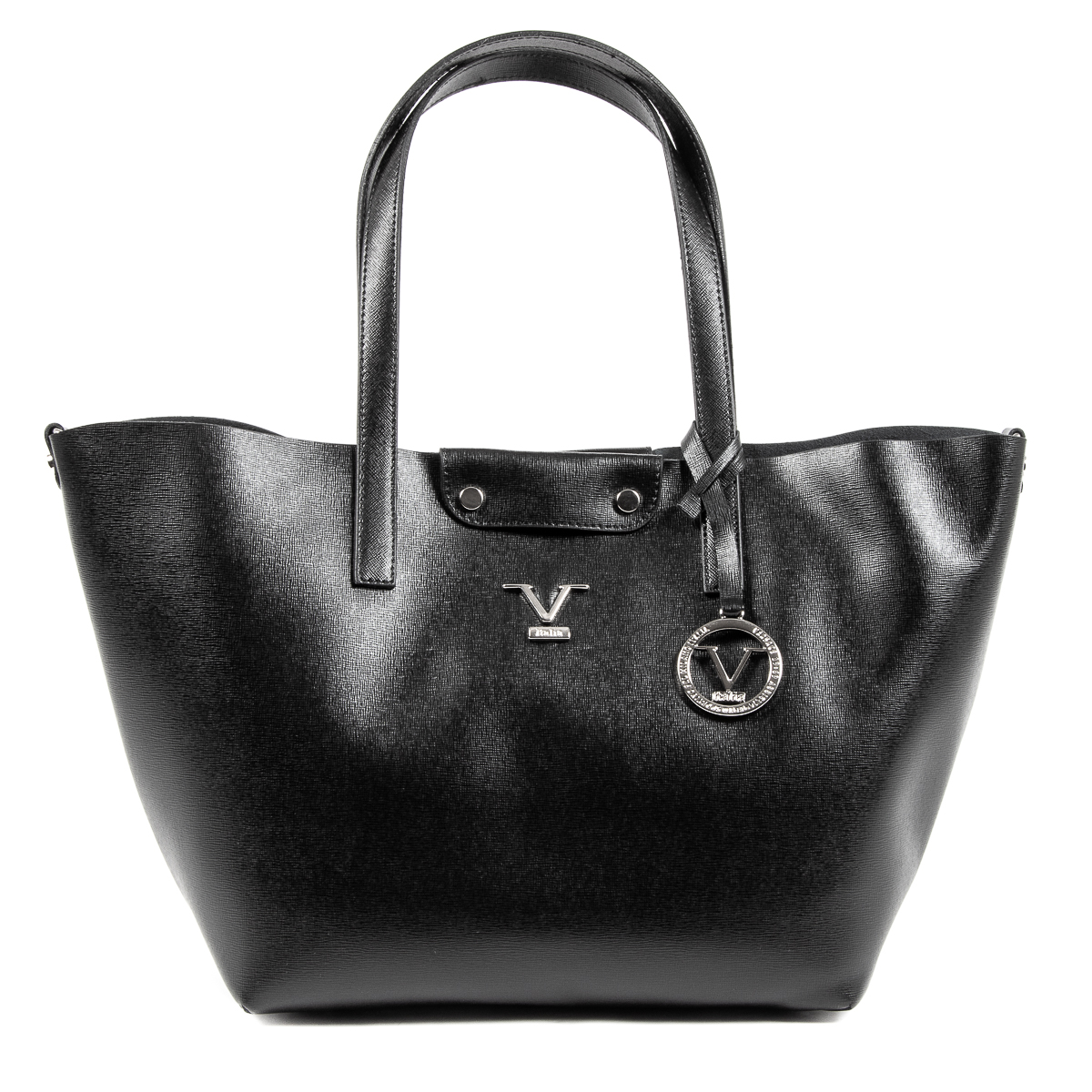 V 1969 Italia Borsa da donna nera JERSEY