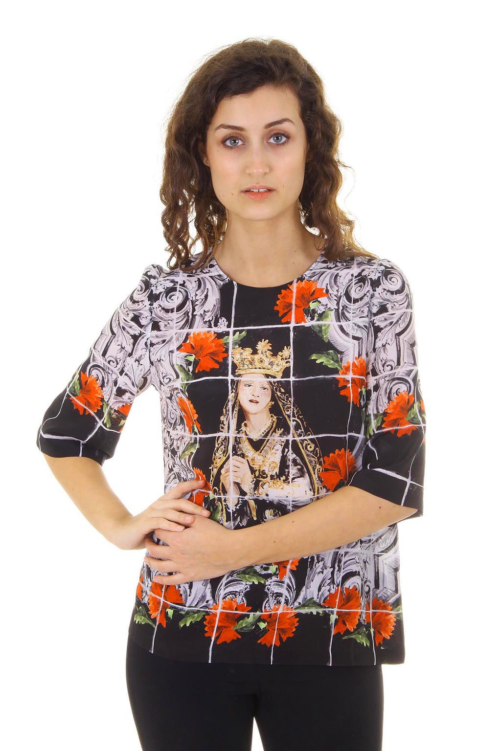 Dolce & Gabbana top da donna a manica corta F7Q09T FP15W X0800