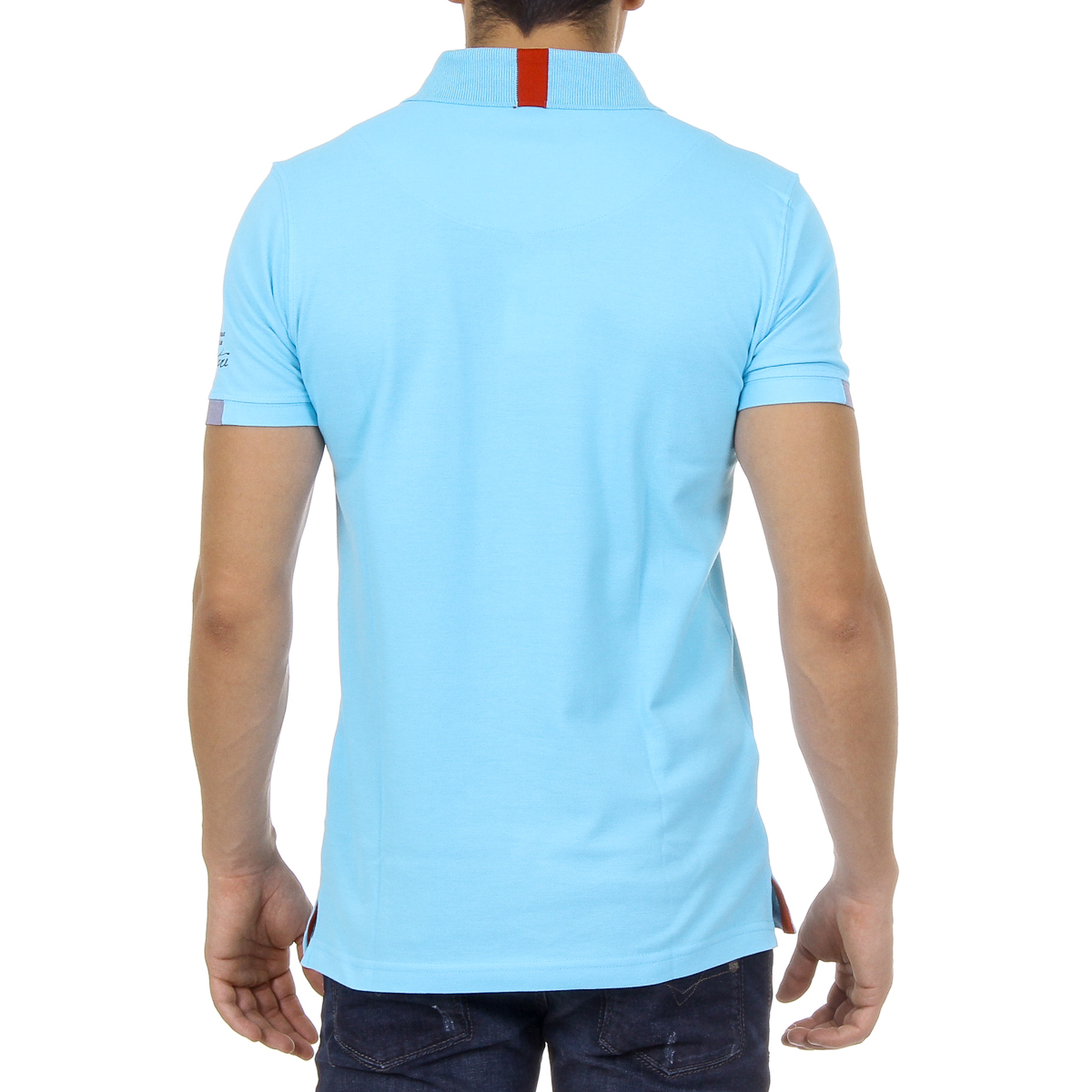 Polo da uomo a maniche corte Ufford & Suffolk Polo Club US025 BLU