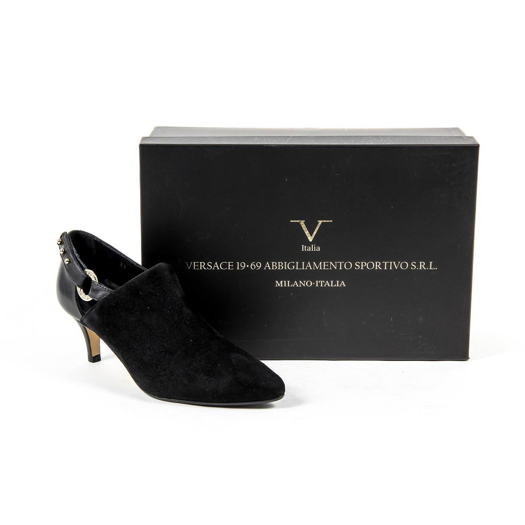 Scarpa con tacco da donna V 1969 Italia KATE CAMOSCIO NERO