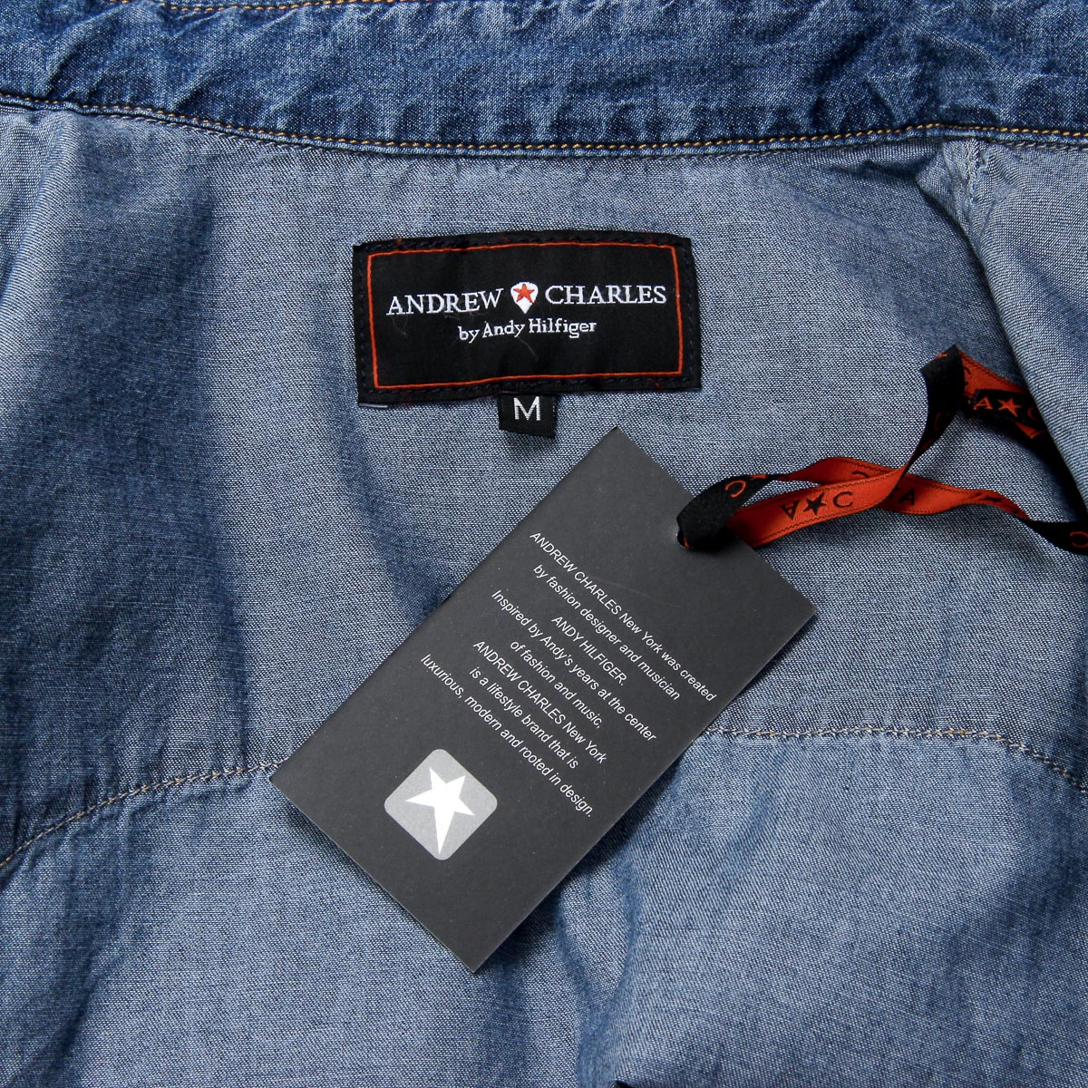 Camicia da uomo Andrew Charles a maniche lunghe in denim CAMILIA
