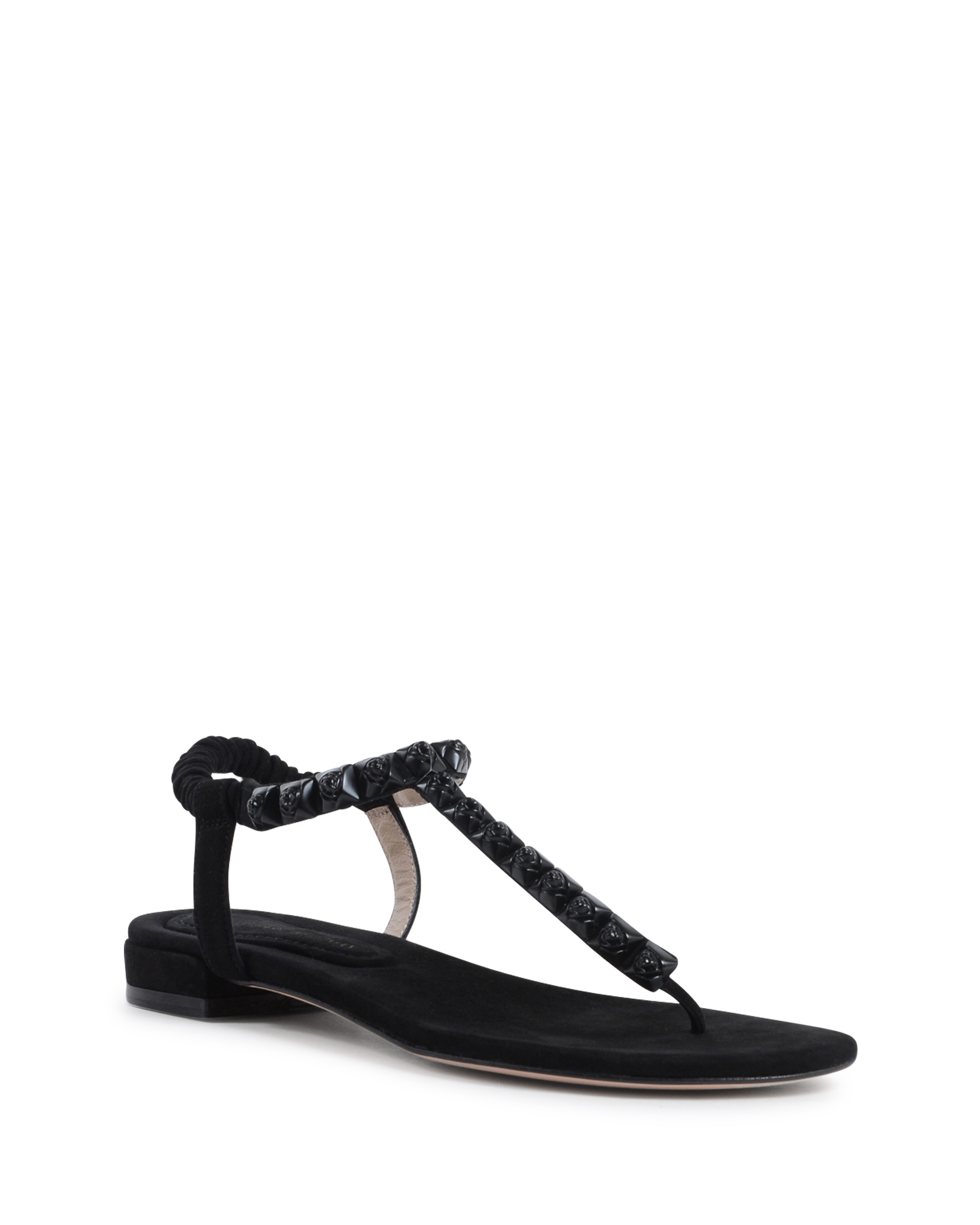 Sandalo piatto da donna Stuart Weitzman nero ESME