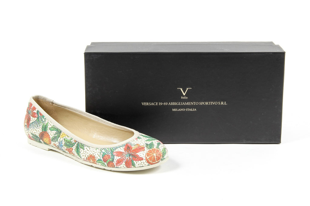 V 1969 Italia Ballerina da donna E08 TESSUTO FIORI