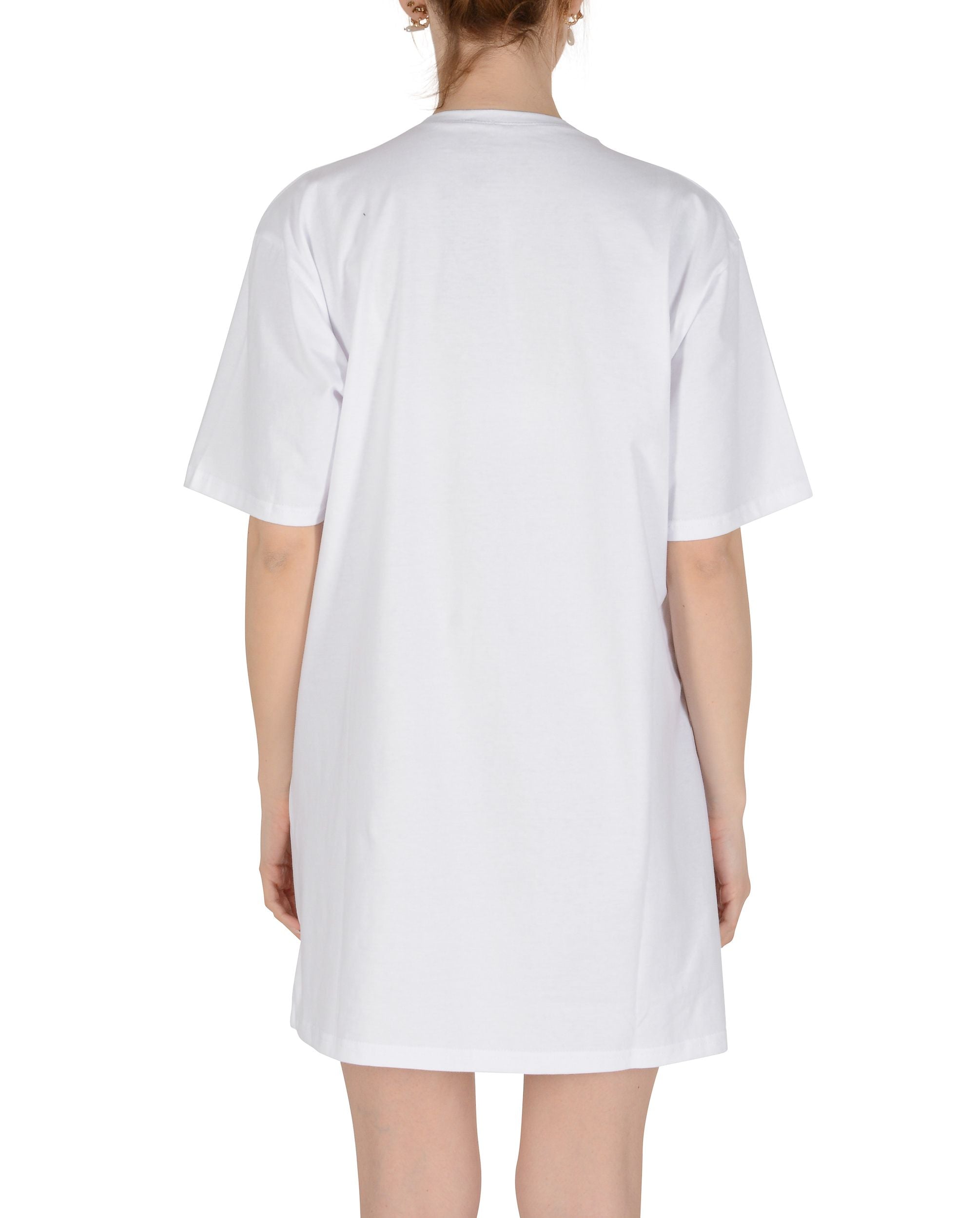 19V69 Italia Womens Longline T-Shirt White VESTITO WHITE