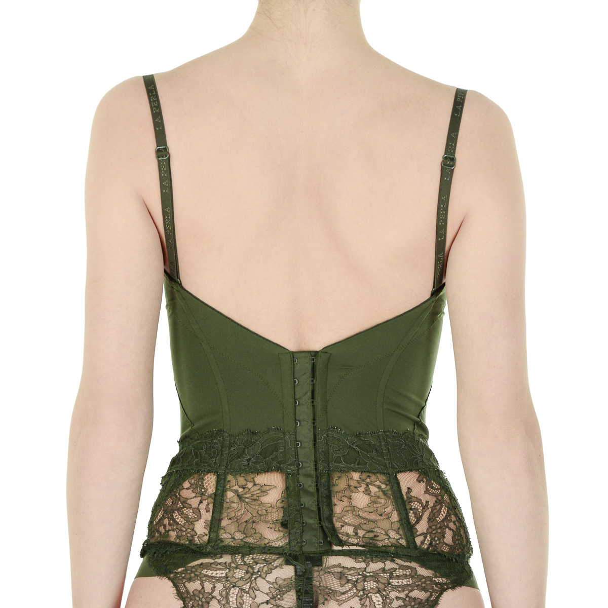 La Perla Top Donna Bustino Verde Scuro