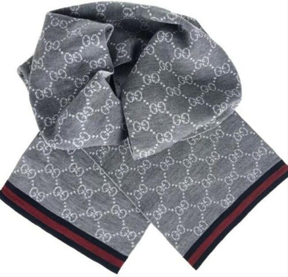 Gucci sciarpa uomo 23x180 grigio