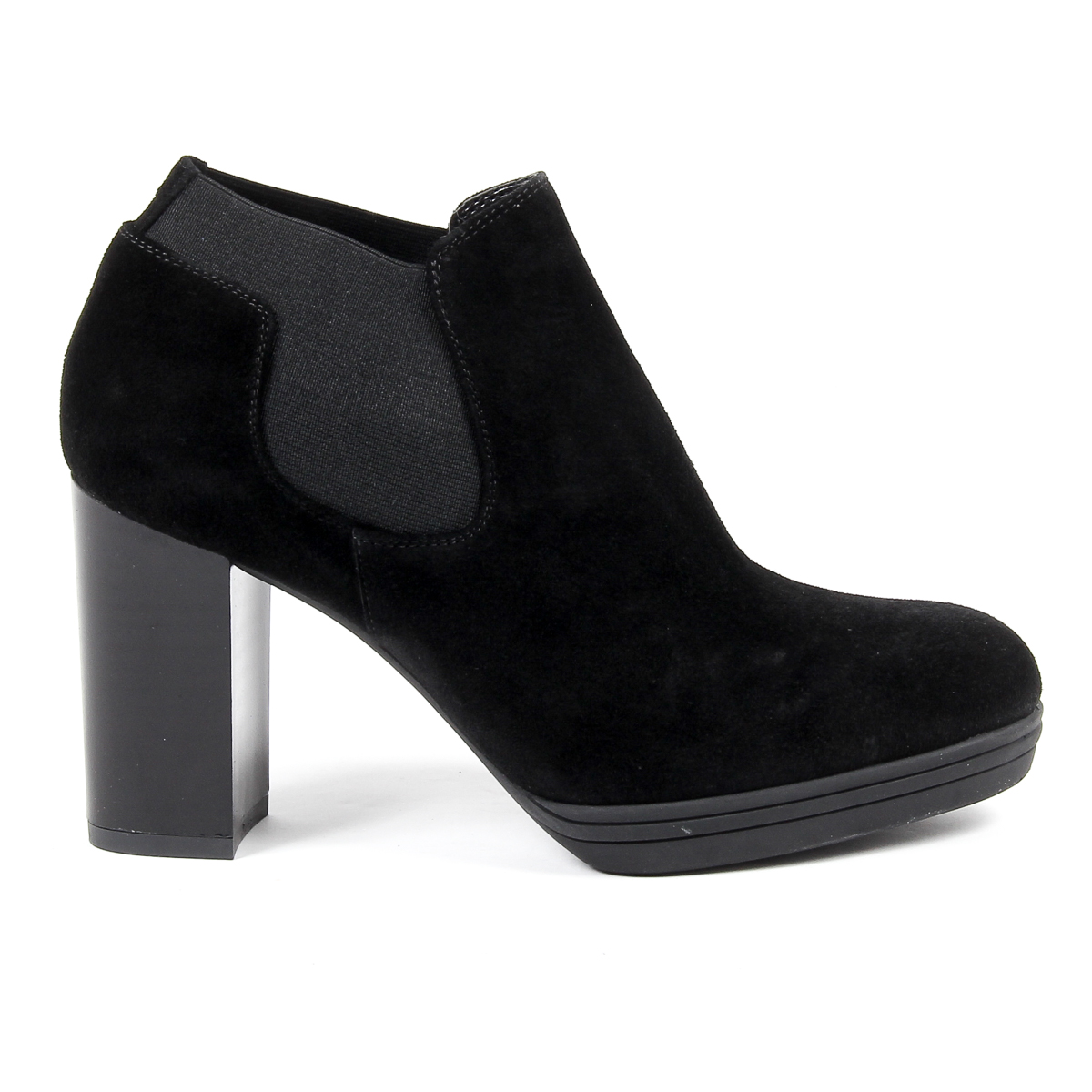 V 1969 Italia Stivaletto con tacco da donna nero GRACY