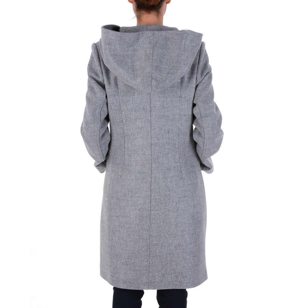 V 1969 Italia Cappotto da donna a maniche lunghe grigio chiaro STOCCOLMA