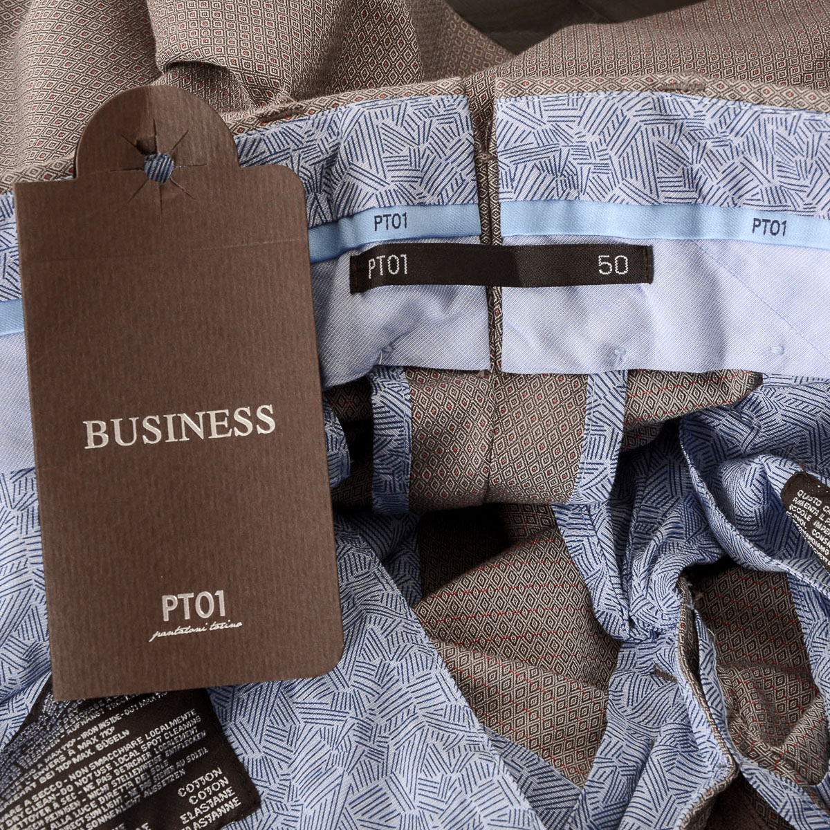 Pantaloni da uomo PT01 Taupe BUSINESS