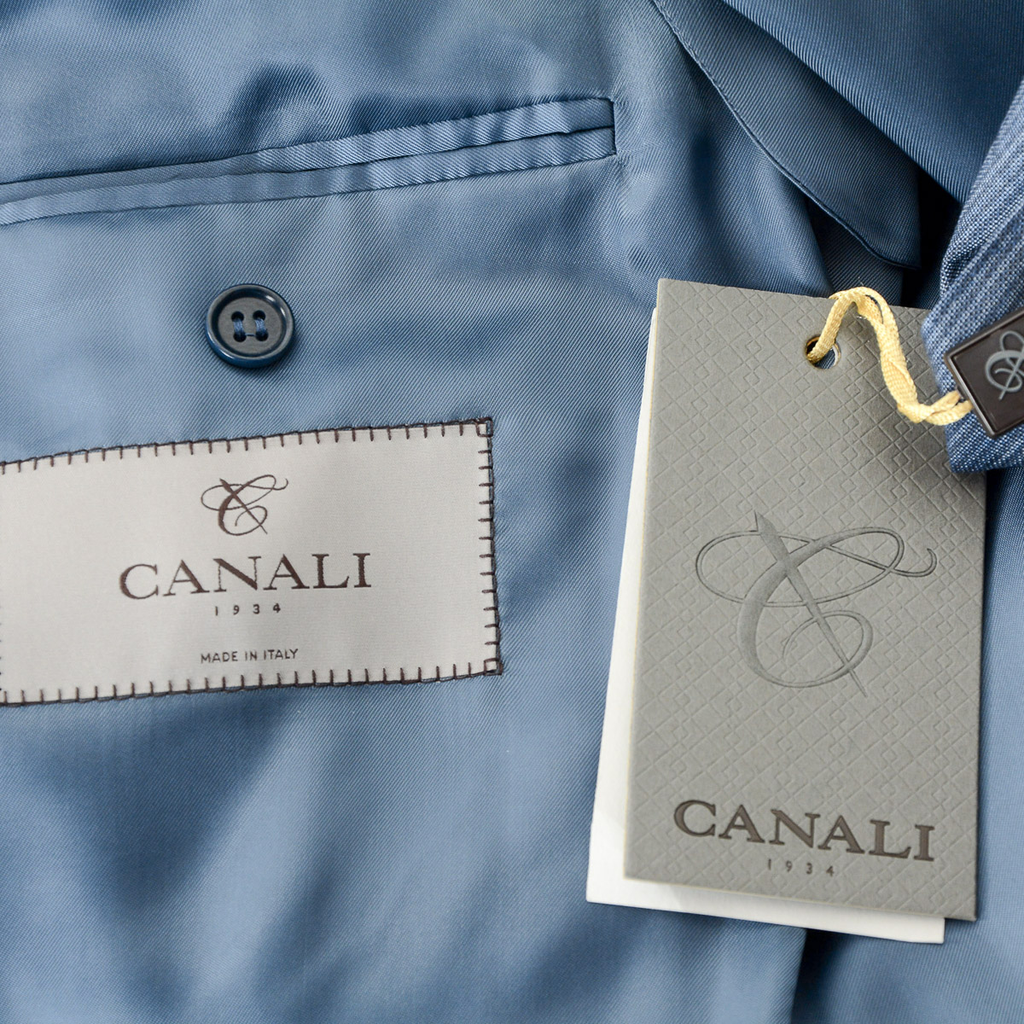 Abito da uomo Canali maniche lunghe azzurro