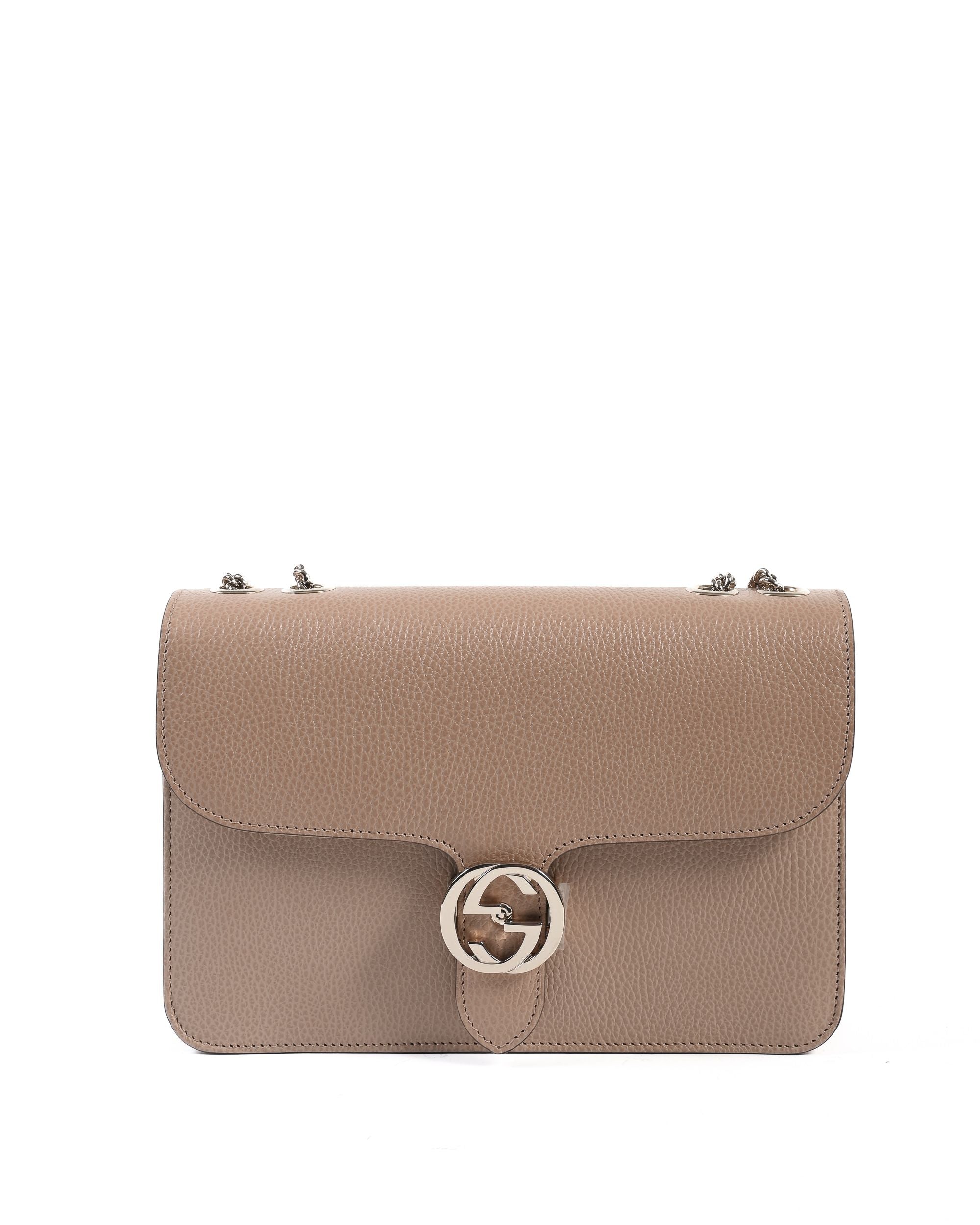 Borsa Gucci Interlocking in pelle con catena 510303 CAO0G 2754