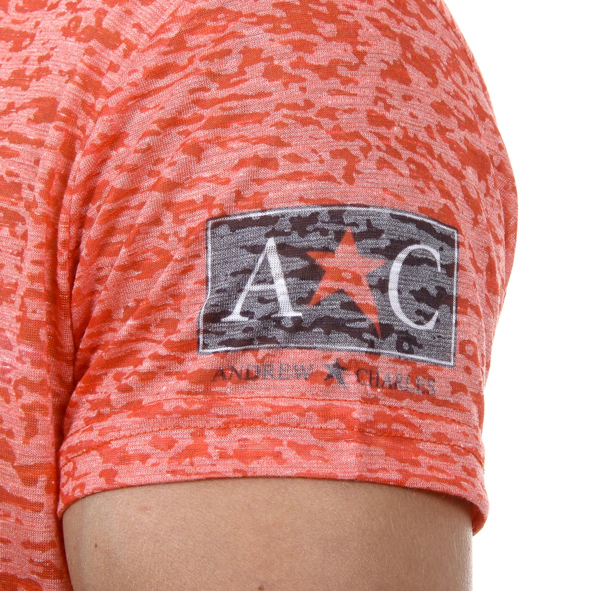 Andrew Charles T-shirt da uomo a maniche corte con scollo rotondo rossa LEVI