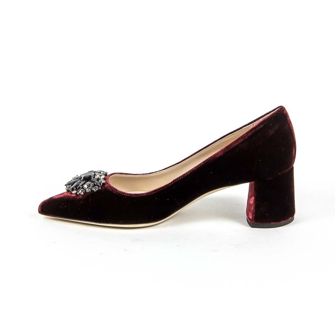 V 1969 Italia Womens Pump 3109244 VELLUTO BORDEAUX